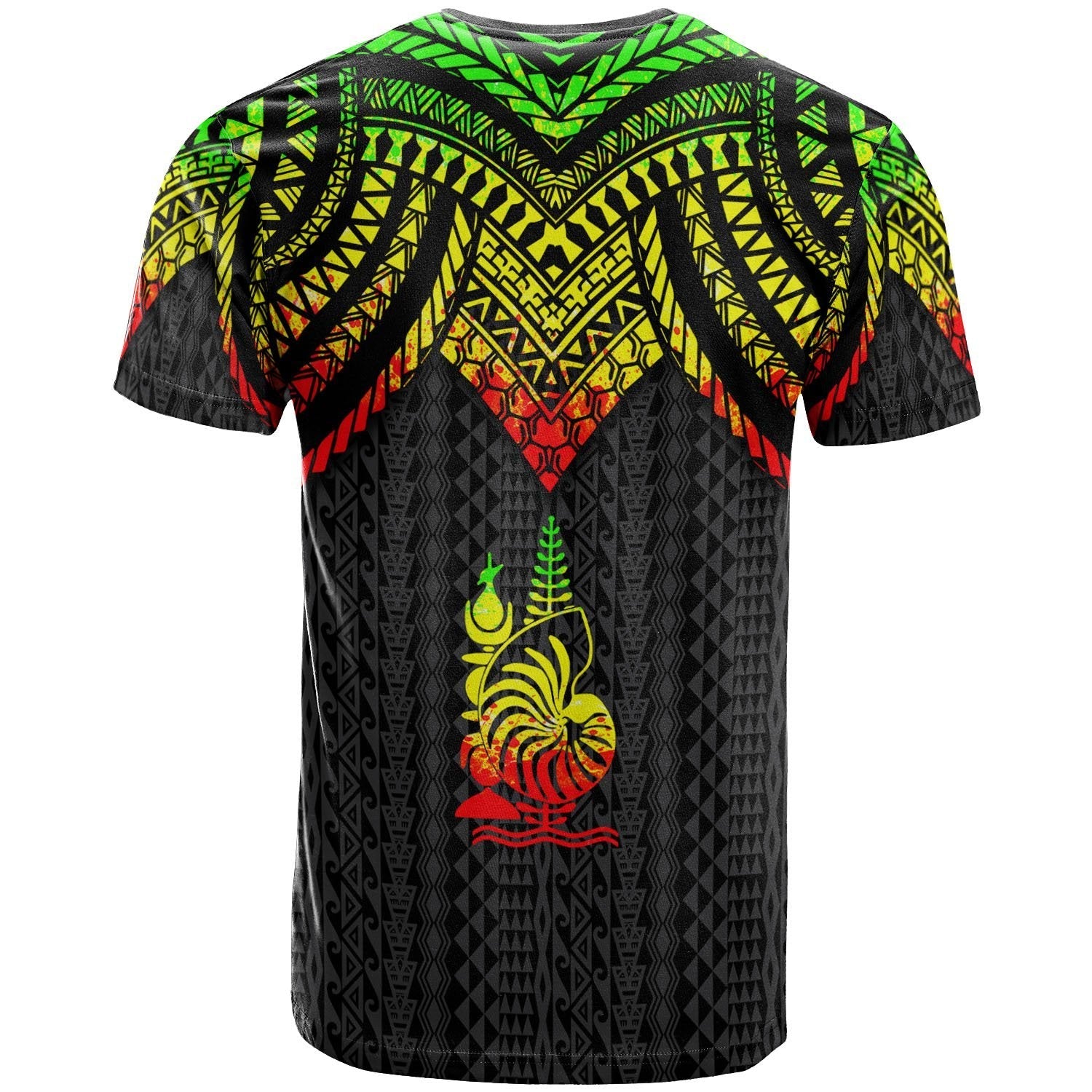 Vibe Hoodie New Caledonia T shirt - Polynesian Armor Style Reagge - Vibe Hoodie Shop
