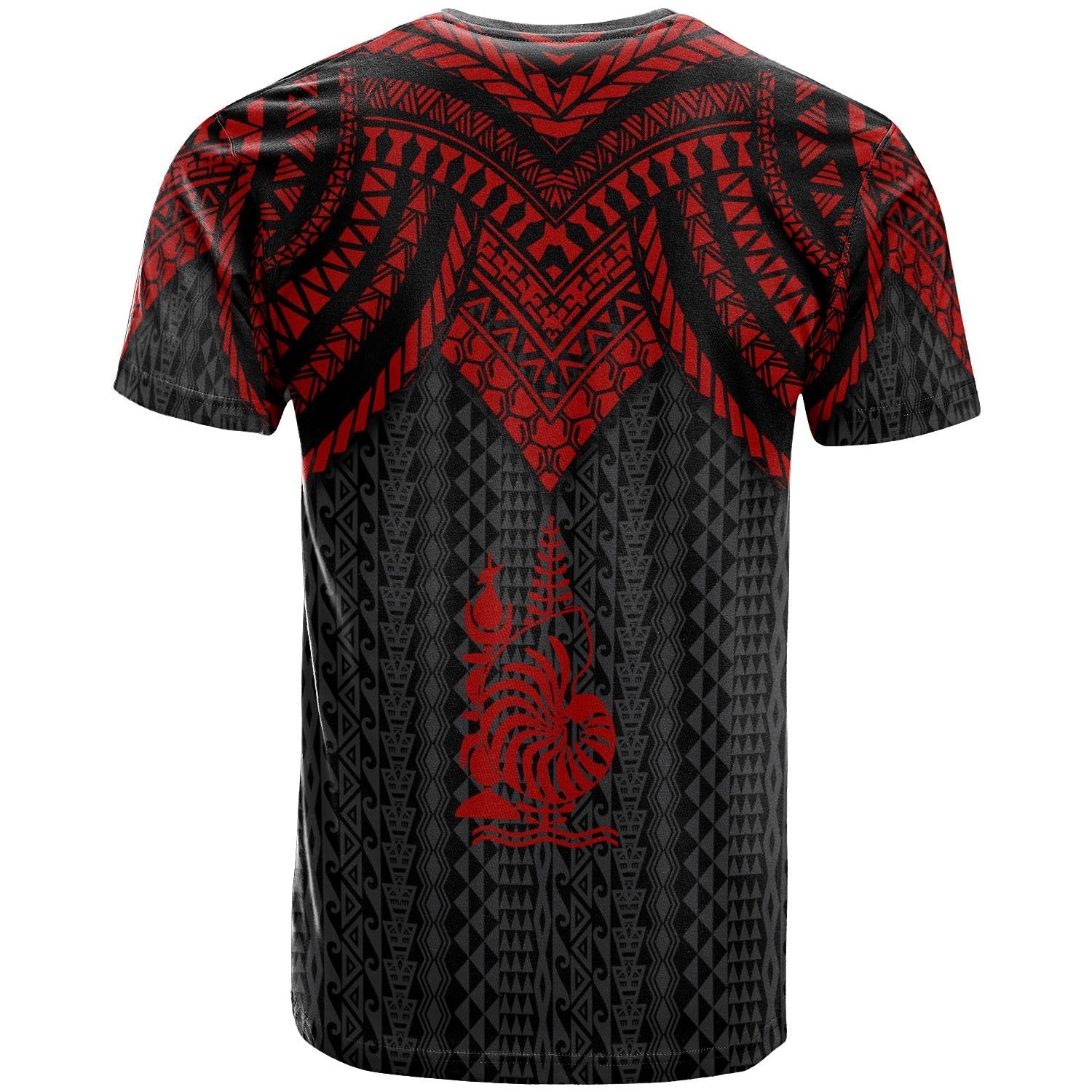Vibe Hoodie New Caledonia Custom Personalised T shirt - Polynesian Armor Style Red - Vibe Hoodie Shop