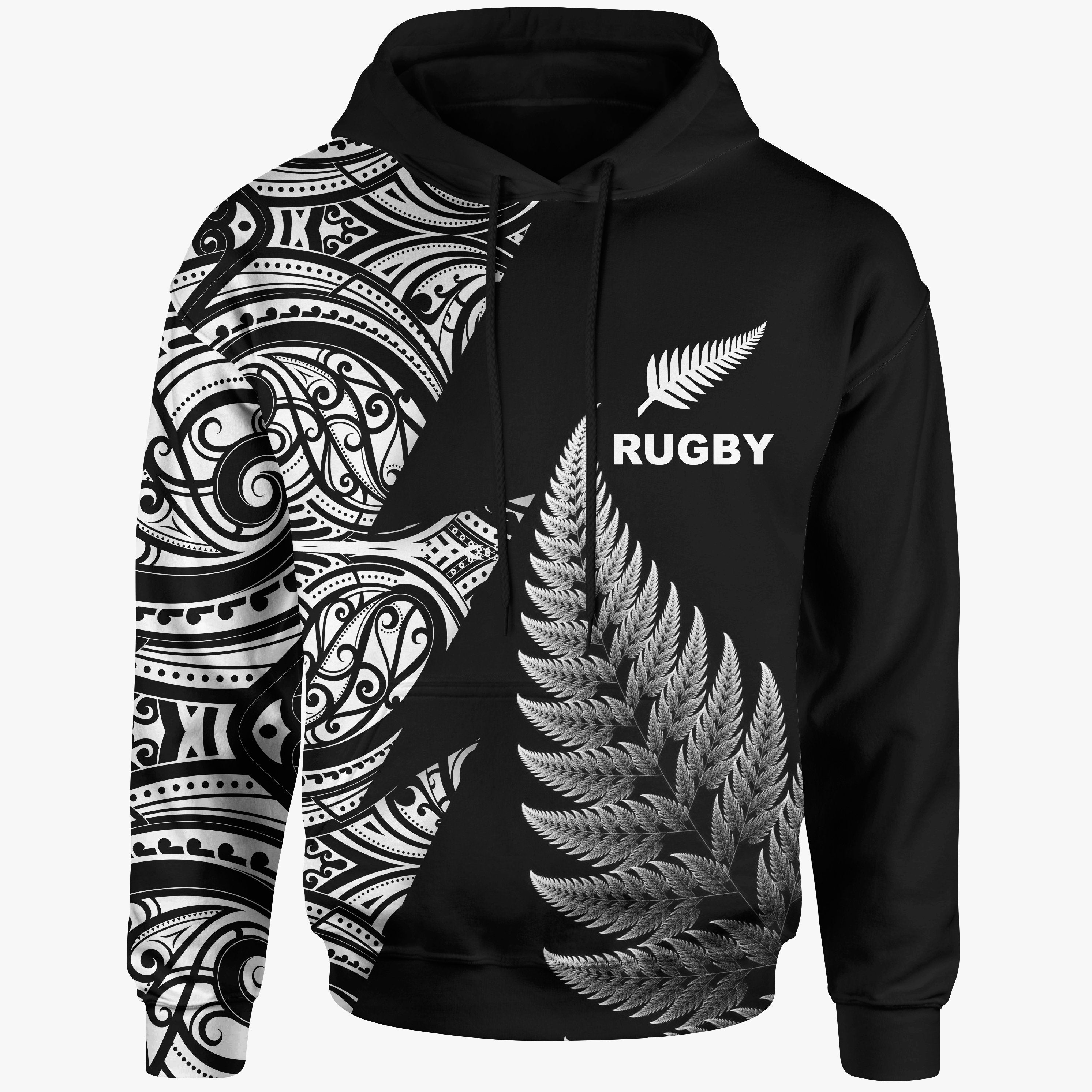 New Zealand Rugby Hoodie - Aotearoa Maori Style - Vibe Hoodie Shop