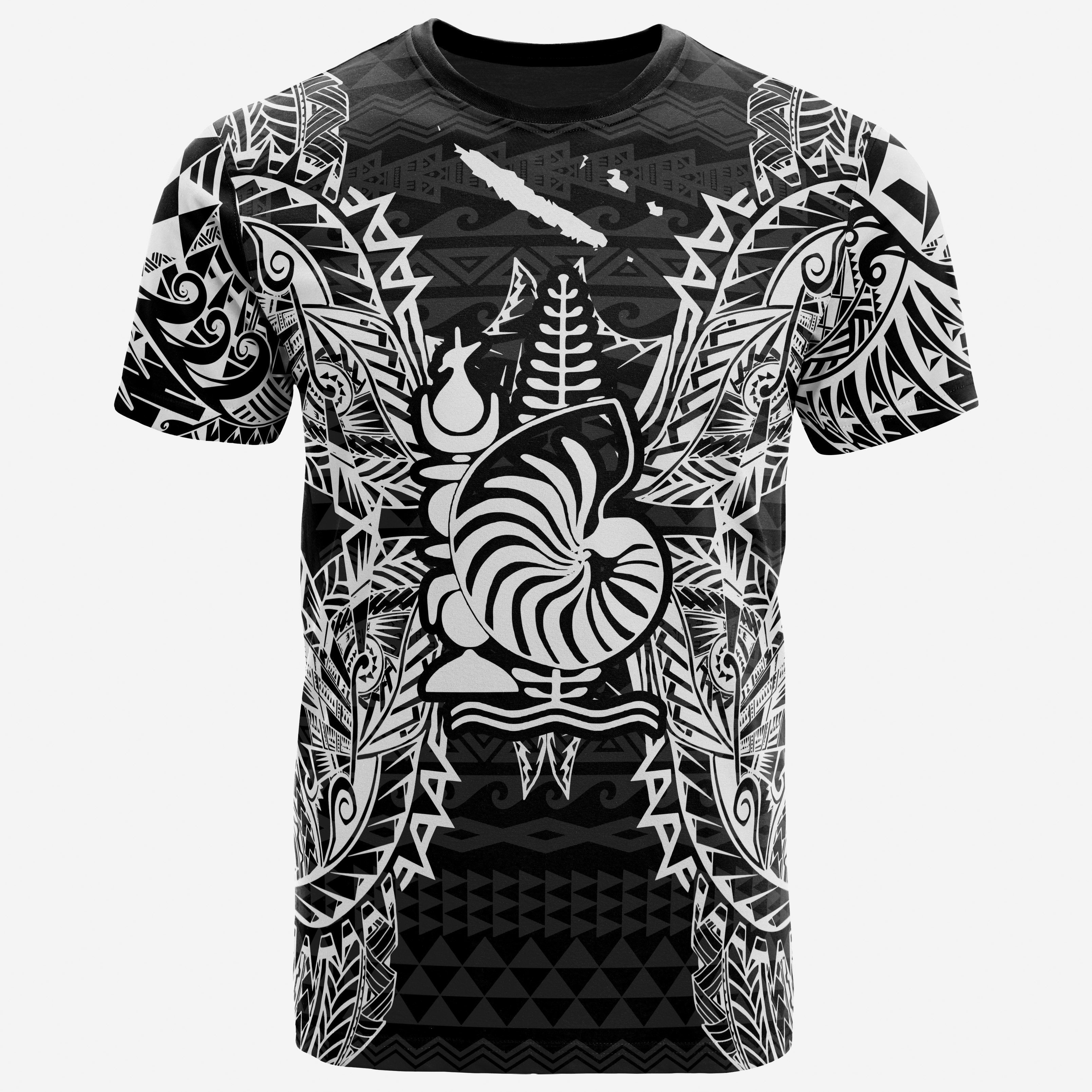 Vibe Hoodie New Caledonia All T shirt - New Caledonia Coat Of Arms Map Polynesian Tattoo White Black - Vibe Hoodie Shop