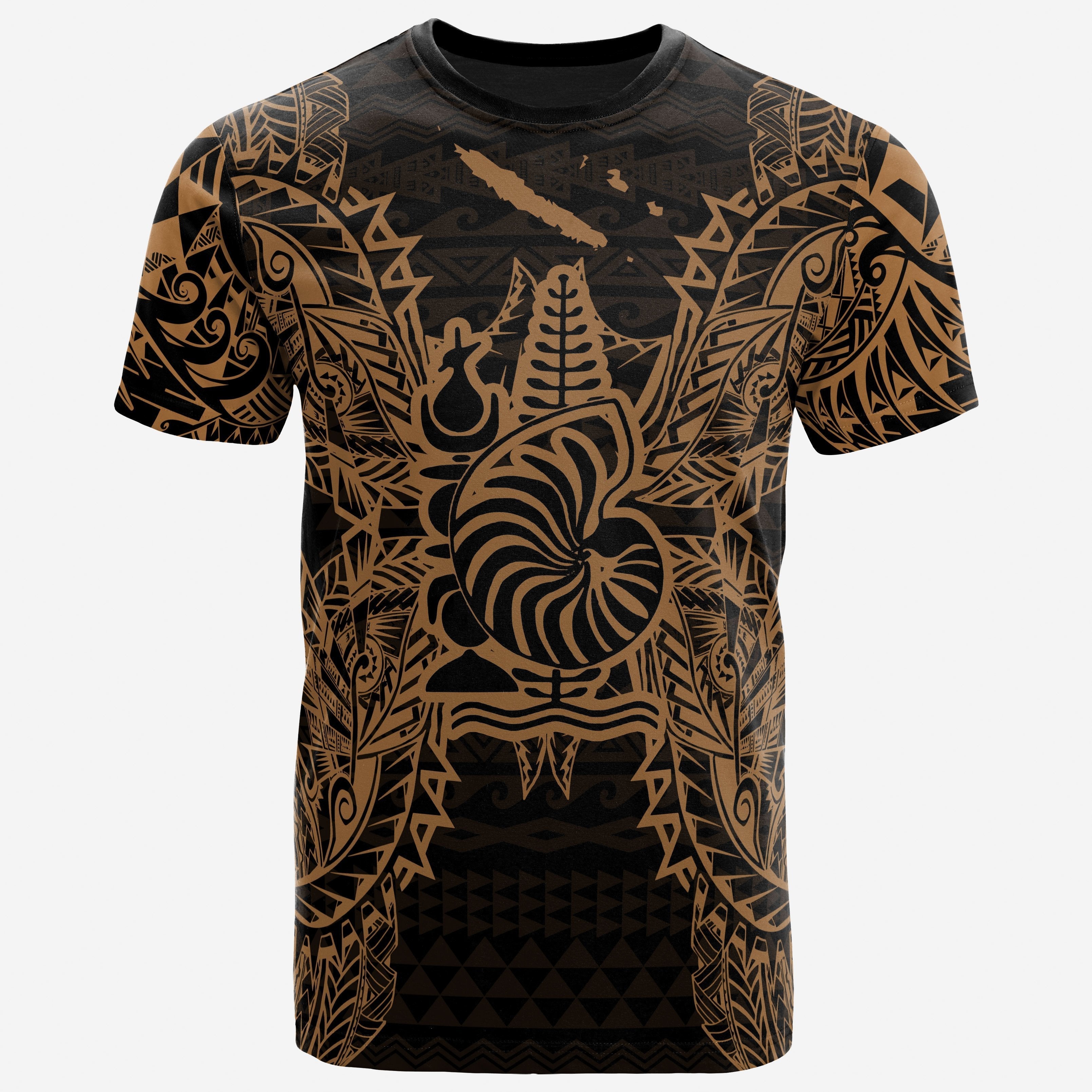 Vibe Hoodie New Caledonia All T shirt - New Caledonia Coat Of Arms Map Polynesian Tattoo Gold - Vibe Hoodie Shop