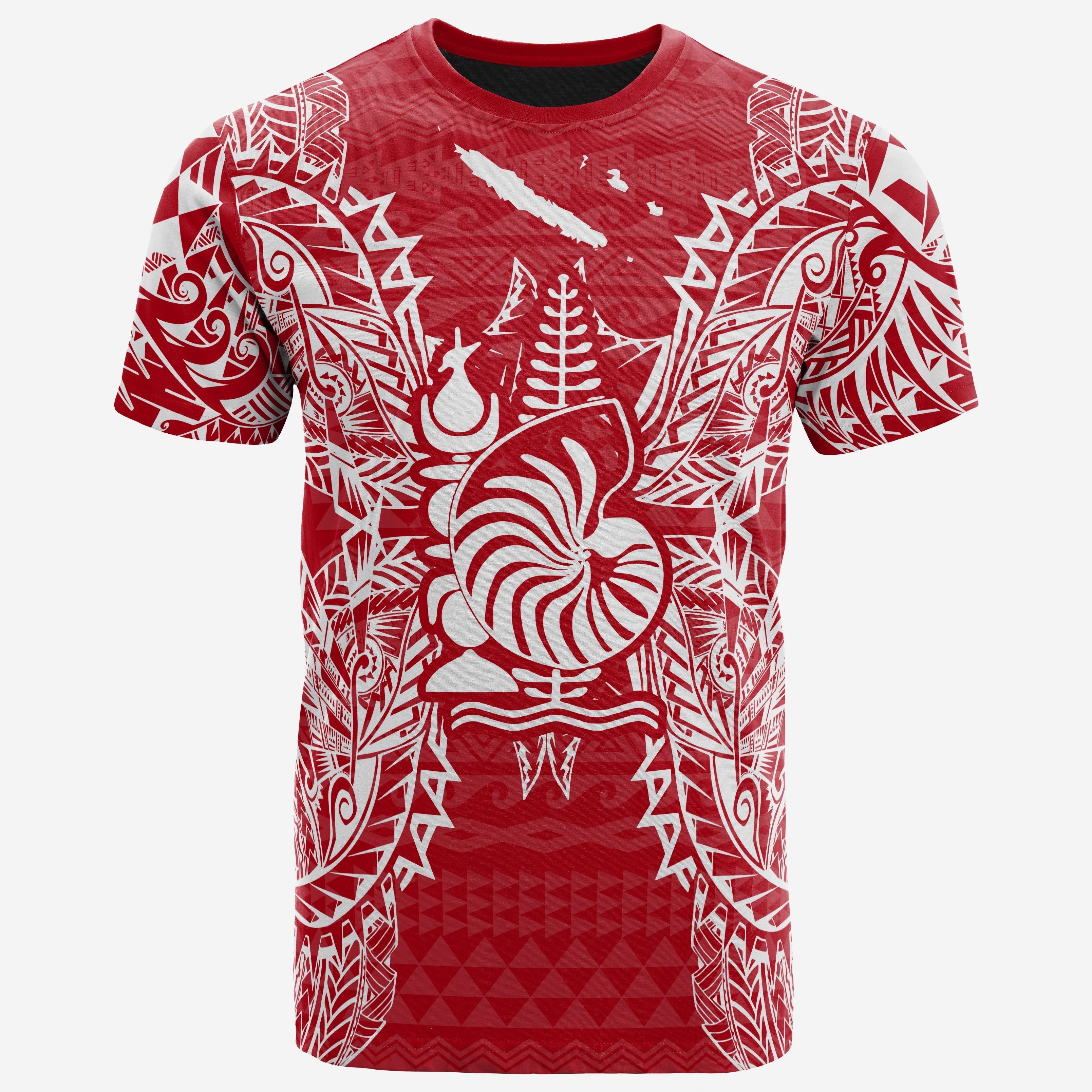 Vibe Hoodie New Caledonia All T shirt - New Caledonia Coat Of Arms Map Polynesian Tattoo Red White - Vibe Hoodie Shop