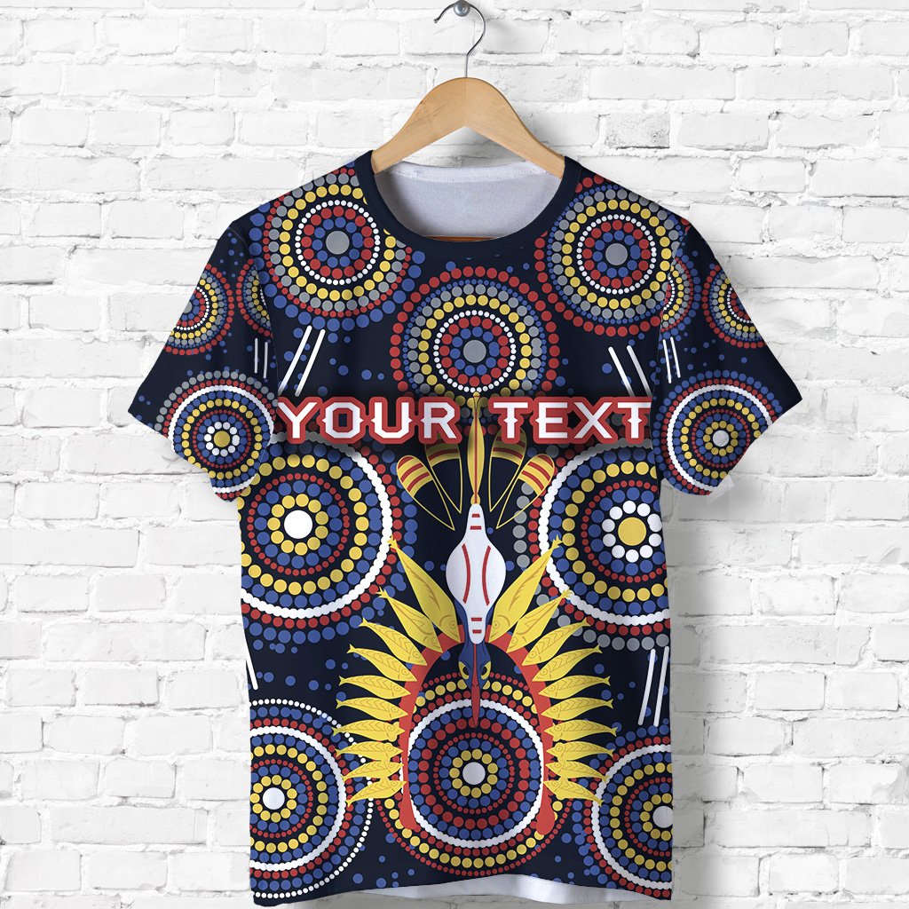 (Custom Personalised) Adelaide T shirt Original Indigenous Crows - Vibe Hoodie Shop