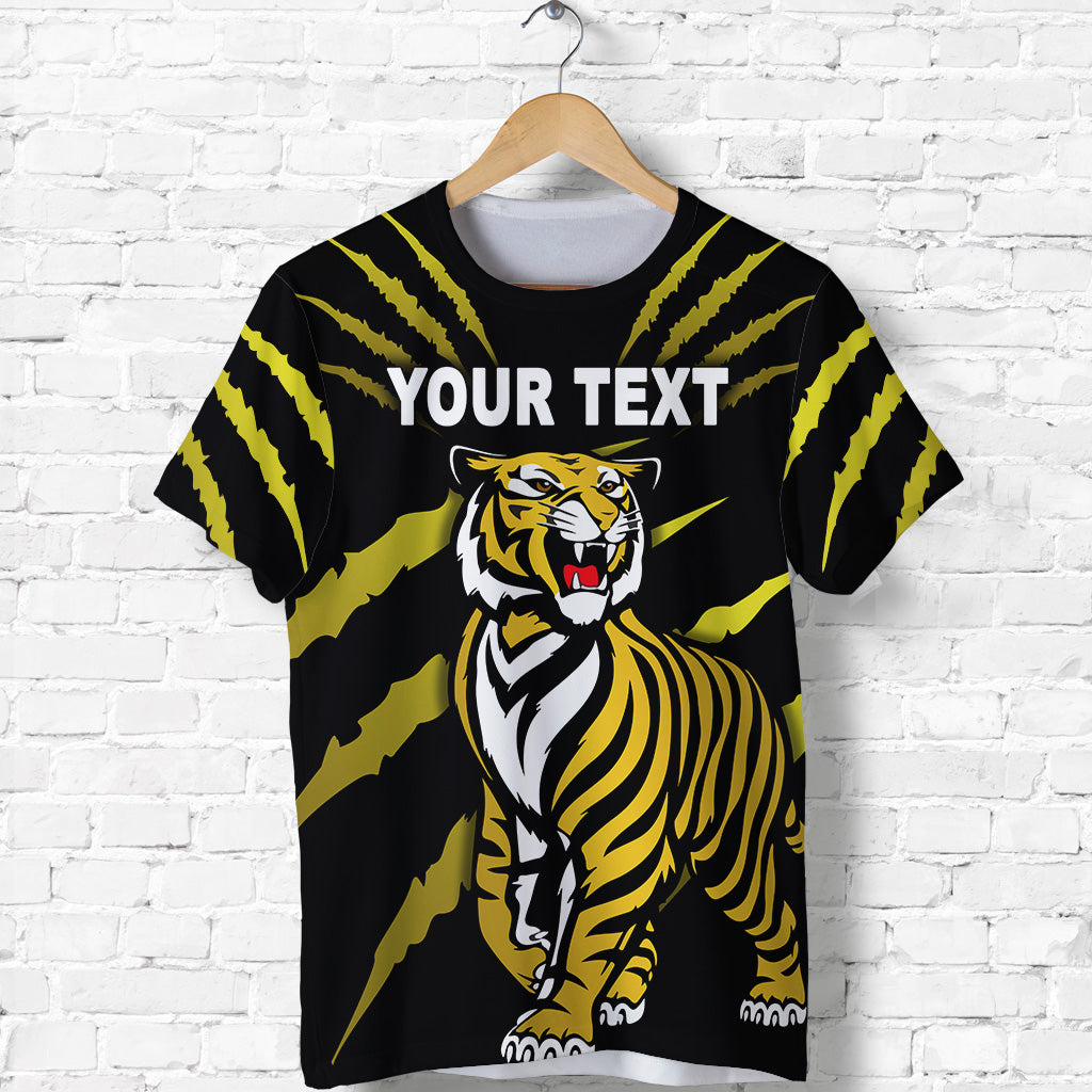 (Custom Personalised) Richmond Tigers T shirt Original Version - Black - Vibe Hoodie Shop