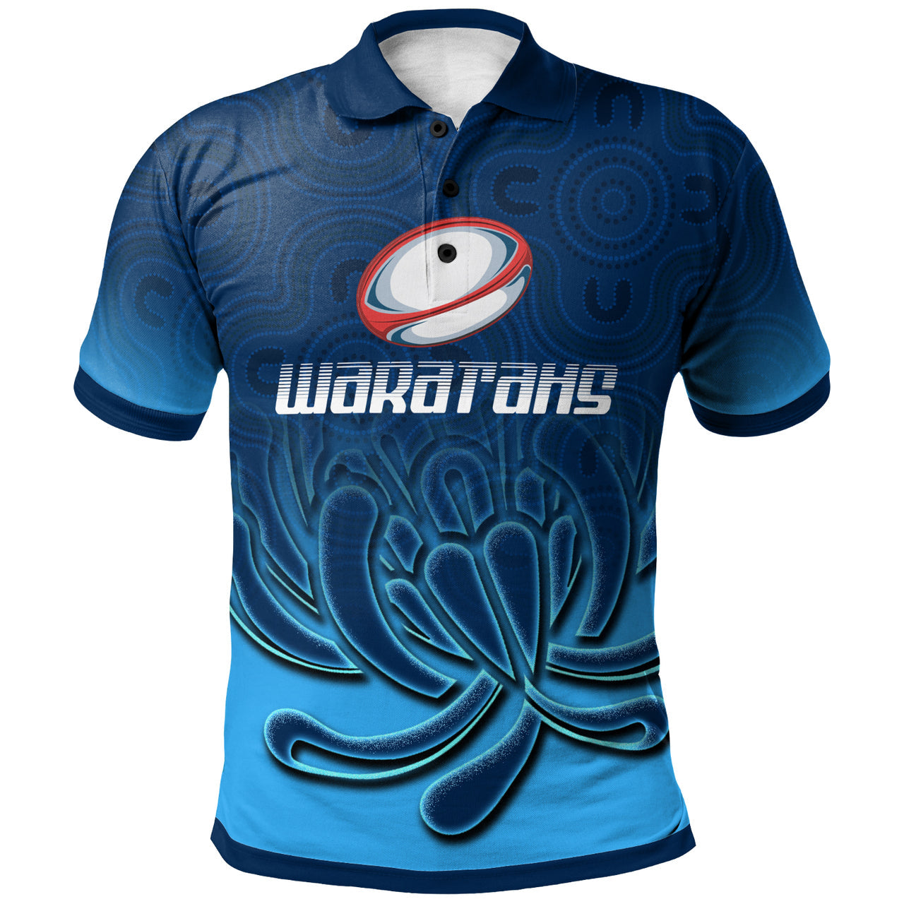 Waratahs Rugby Polo Shirt - Custom Australian Native Flowers Polo Shirt RLT13 - Vibe Hoodie Shop
