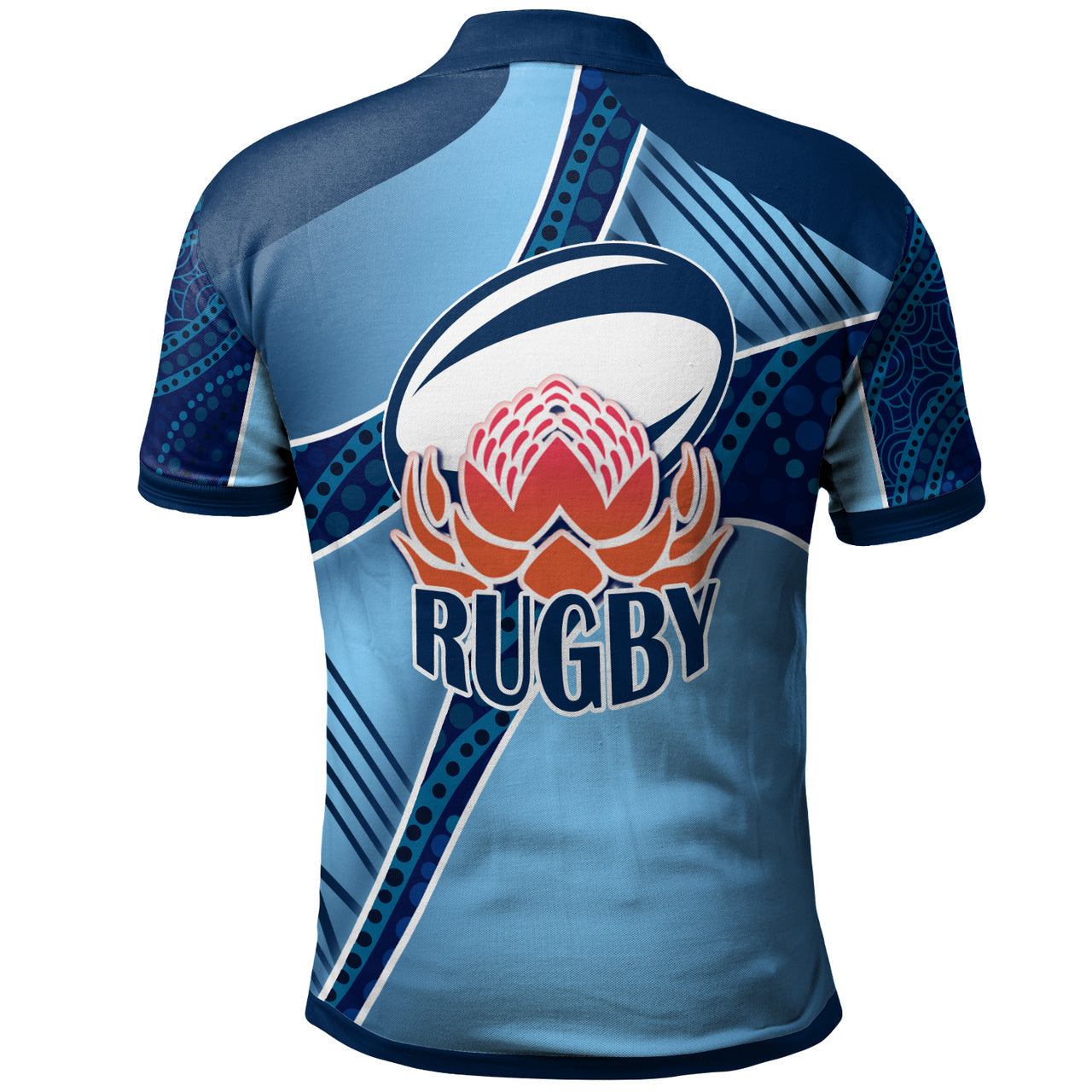 Waratahs Rugby Polo Shirt - Custom Rugby Ball Logo Polo Shirt RLT13 - Vibe Hoodie Shop