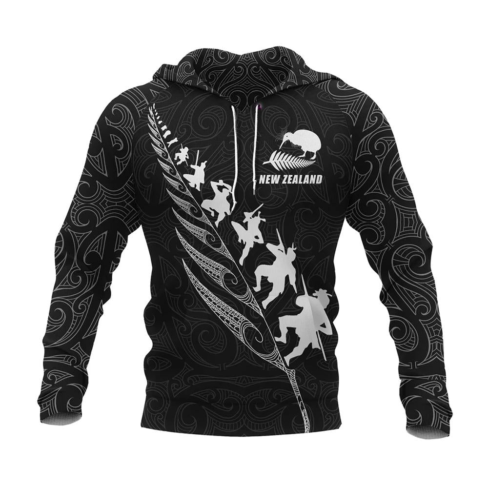 New Zealand Hoodie Kiwi Rugby Haka - Vibe Hoodie Shop