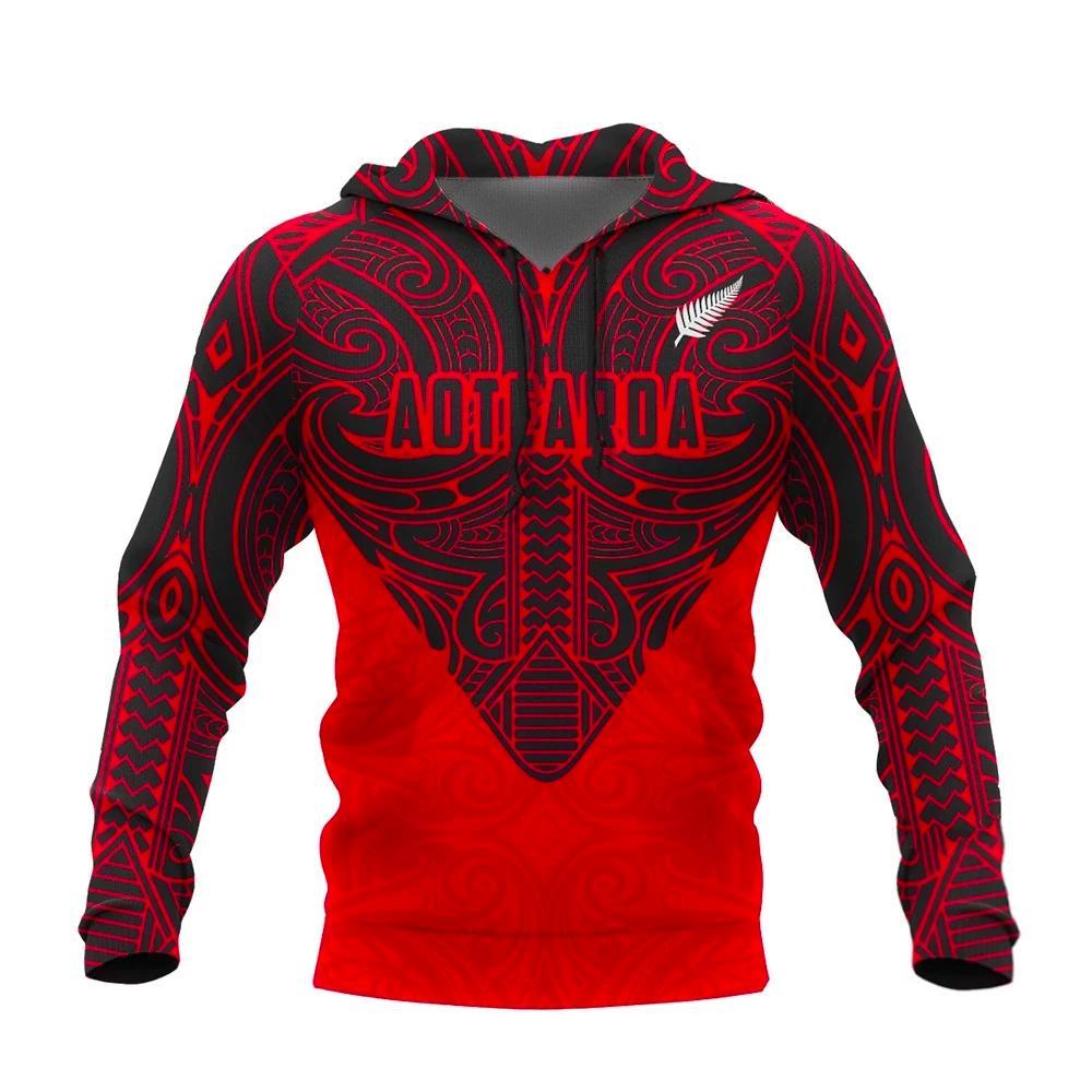 New Zealand Maori Tattoo All Over Print Hoodie - Vibe Hoodie Shop
