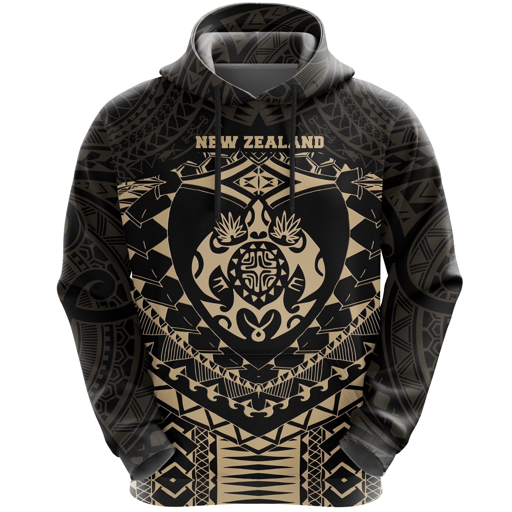 Maori Tattoo - New Zealand Hoodie Turtle Tattoo - Vibe Hoodie Shop