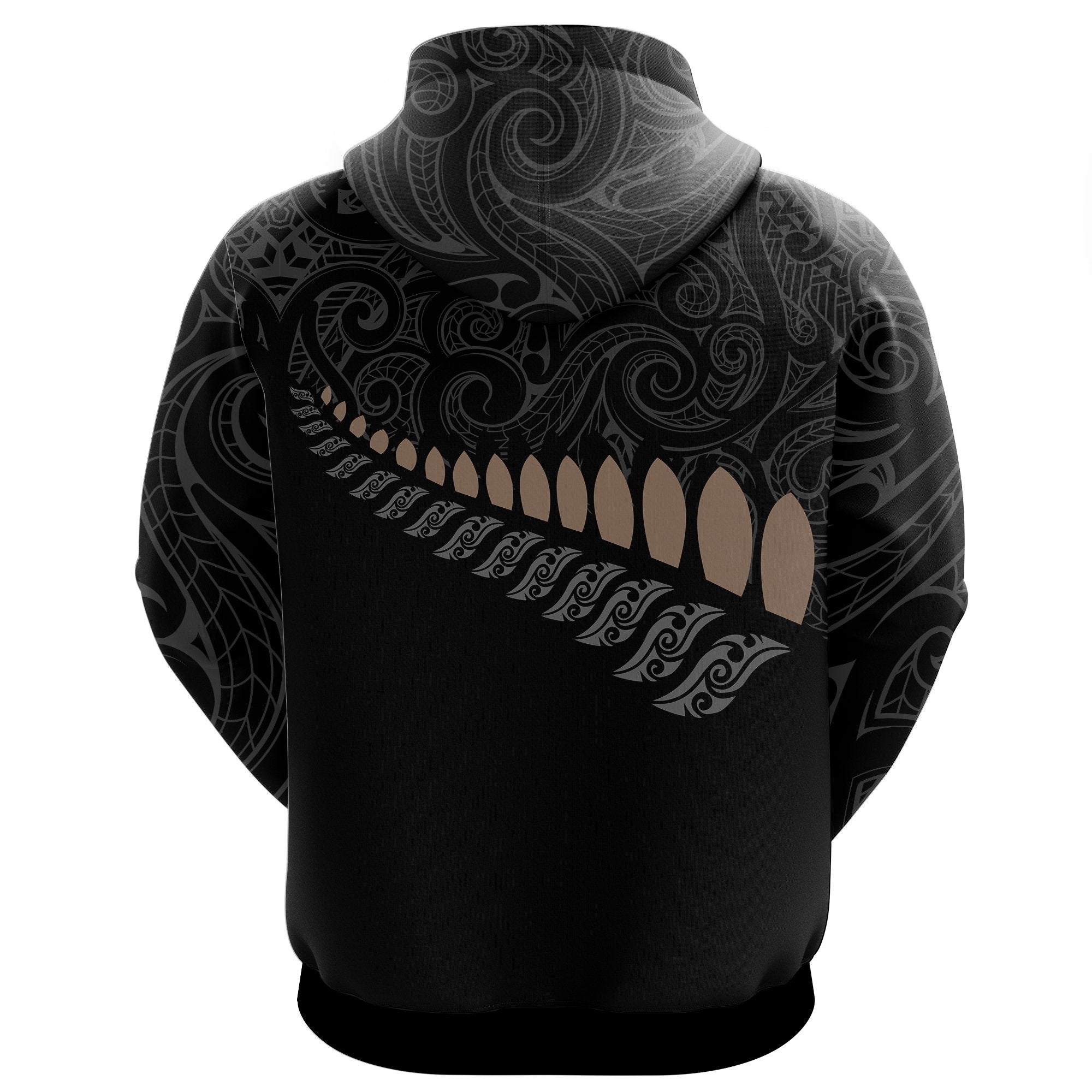 New Zealand Hoodie Zipper Rugby Player Running - Vibe Hoodie Shop