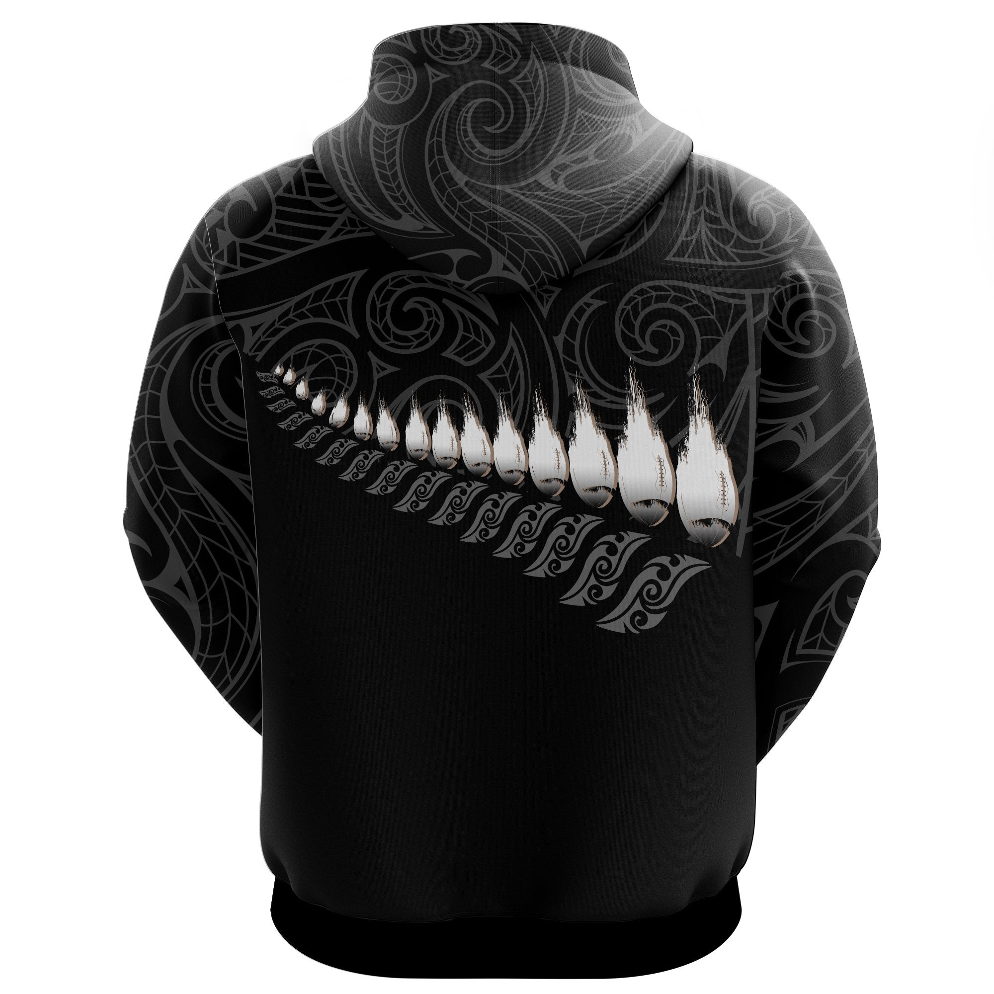 New Zealand Hoodie Rugby Silver Fern - Vibe Hoodie Shop