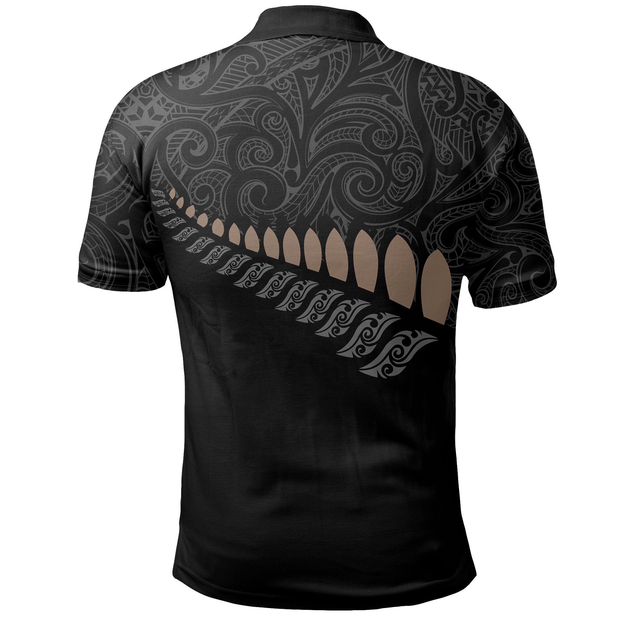 New Zealand Polo Shirt Rugby Player Silver Fern - Vibe Hoodie Shop