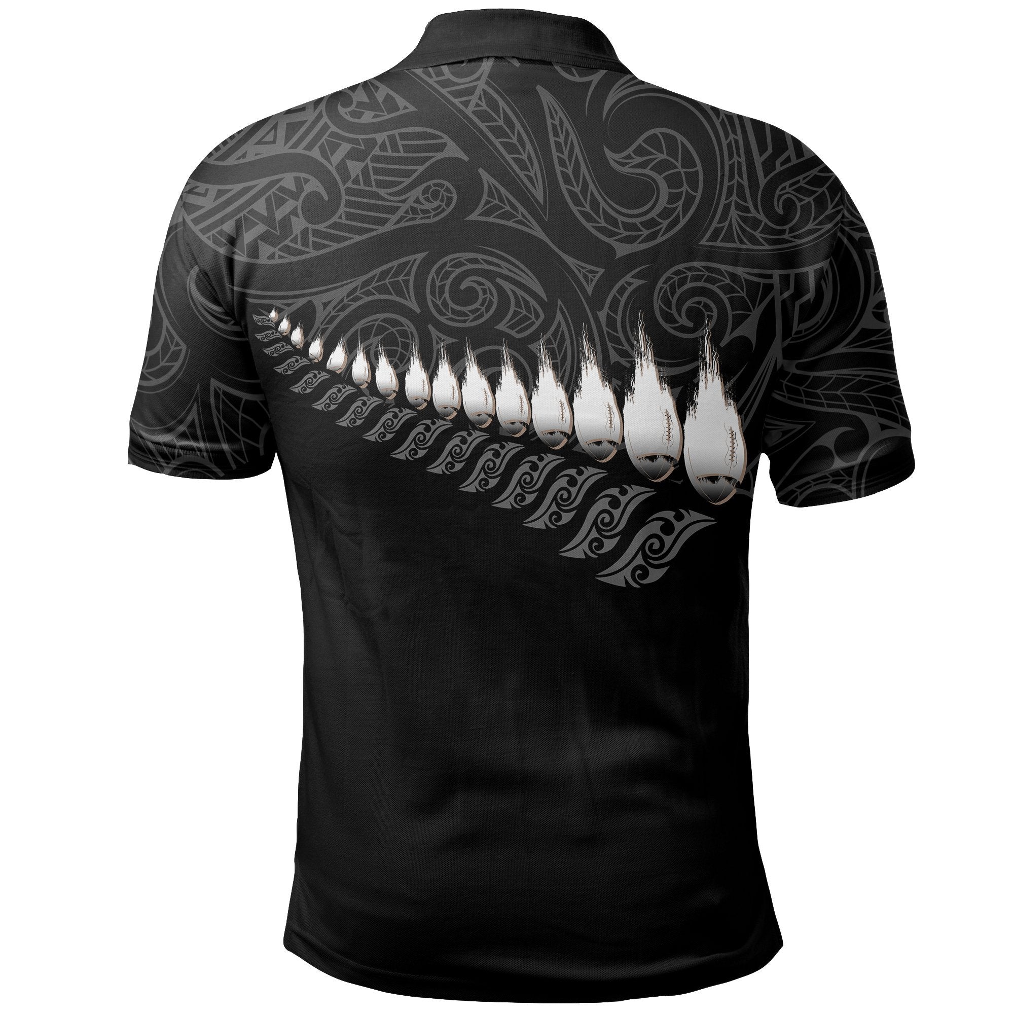 New Zealand Polo Shirt Rugby Silver Fern - Vibe Hoodie Shop