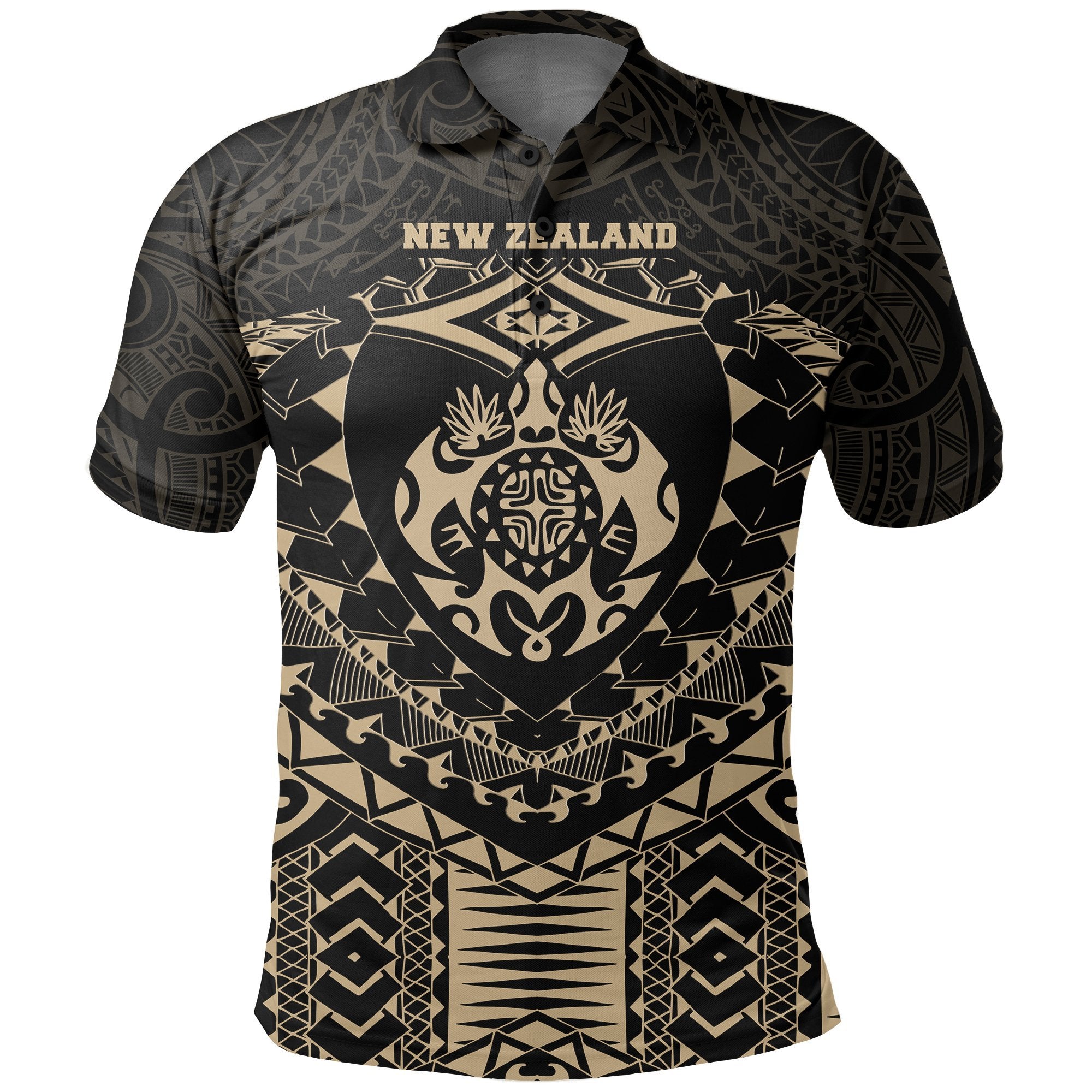 Maori Tattoo - New Zealand Polo Shirt Turtle Tattoo - Vibe Hoodie Shop