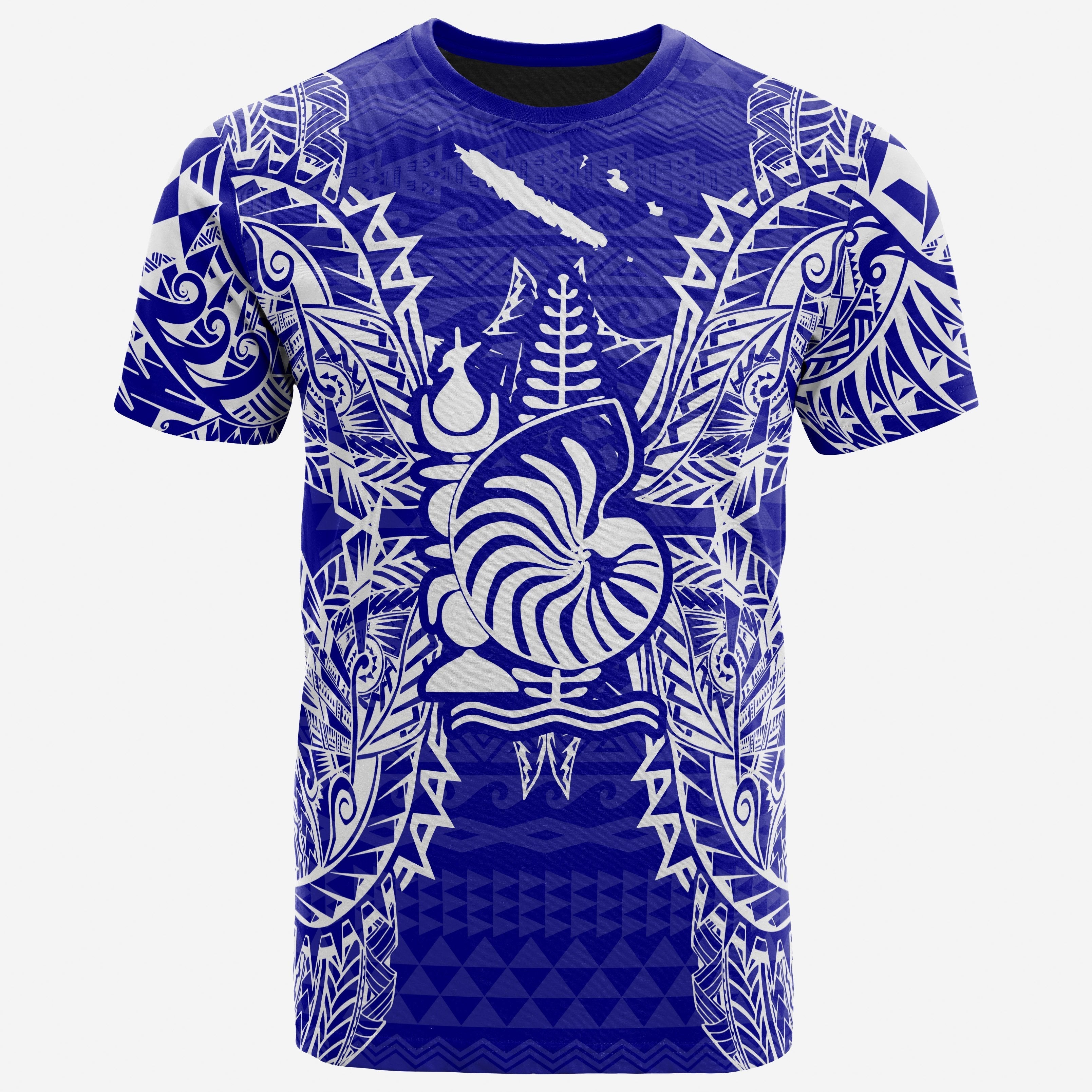 Vibe Hoodie New Caledonia All T shirt - New Caledonia Coat Of Arms Map Polynesian Tattoo Blue - Vibe Hoodie Shop