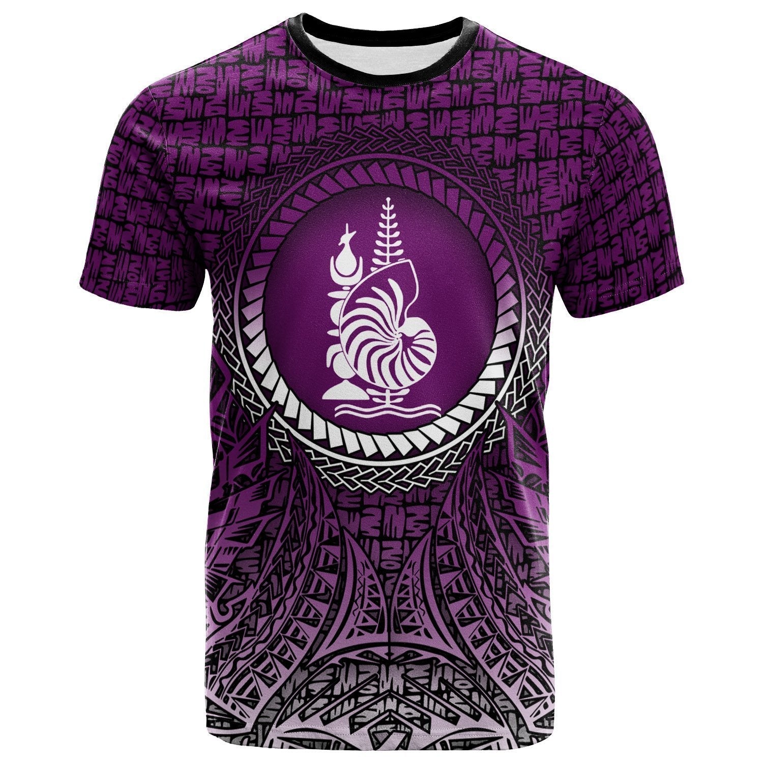 New Caledonia T shirt - Circle Pattern Purple - Vibe Hoodie Shop