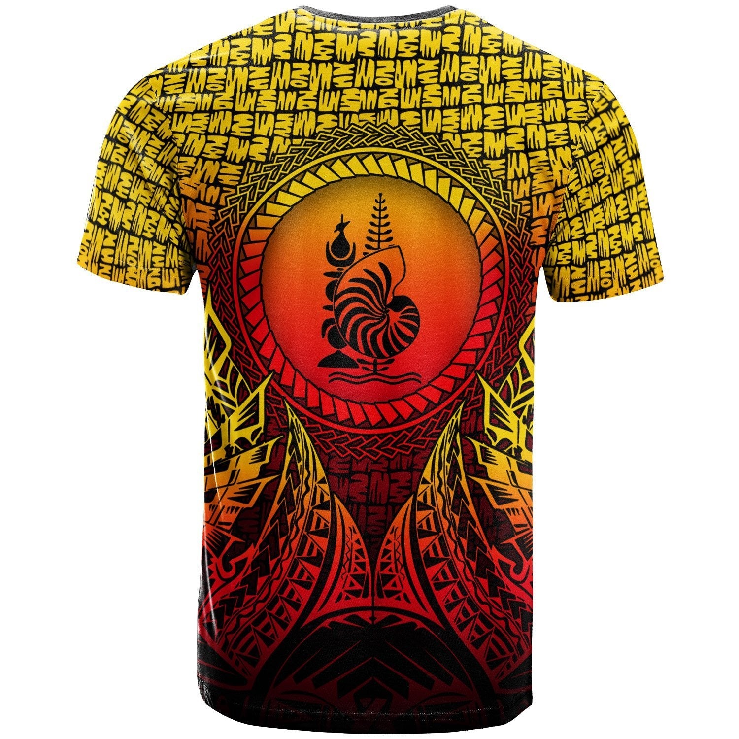 Vibe Hoodie New Caledonia T shirt - Circle Pattern Yellow - Vibe Hoodie Shop