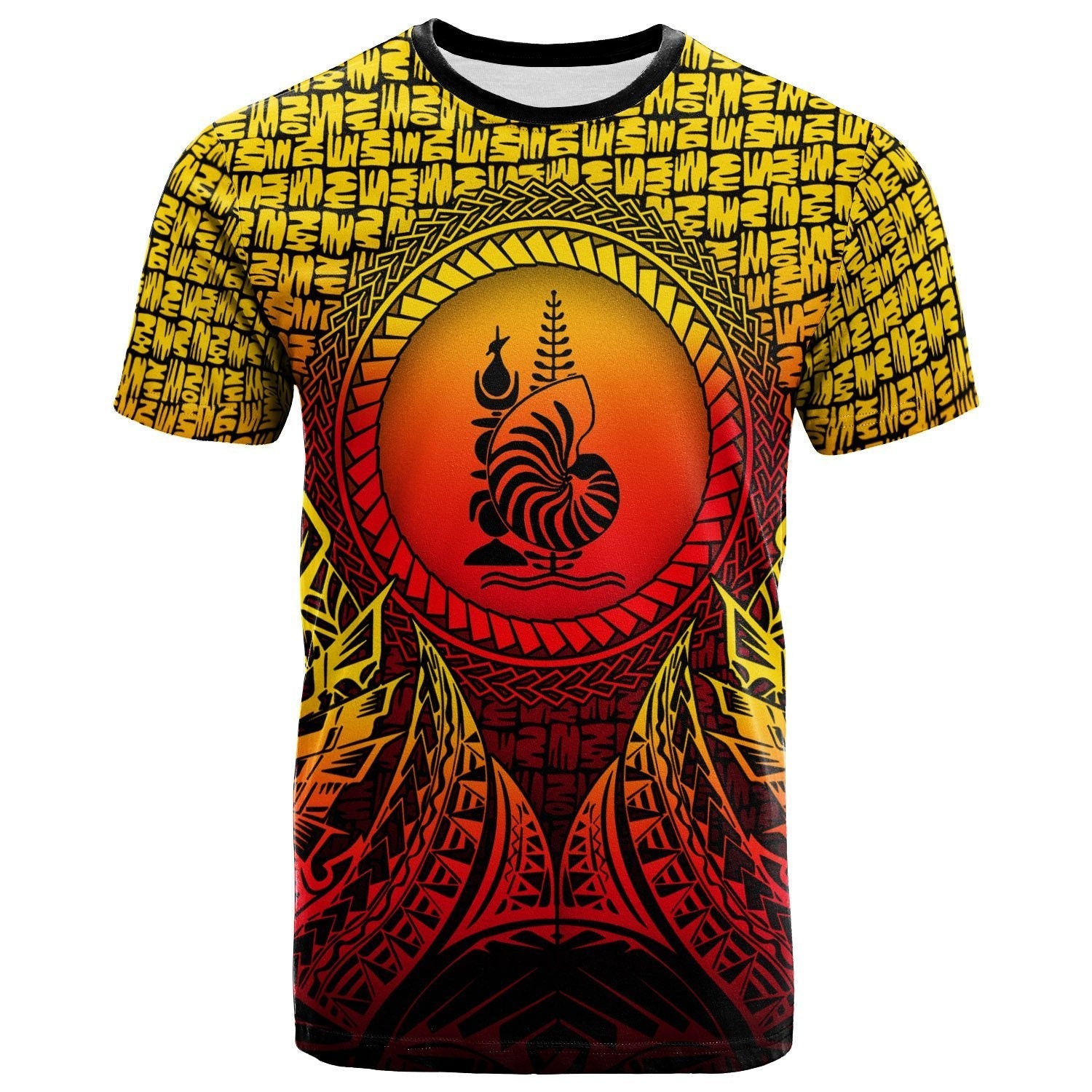 Vibe Hoodie New Caledonia T shirt - Circle Pattern Yellow - Vibe Hoodie Shop