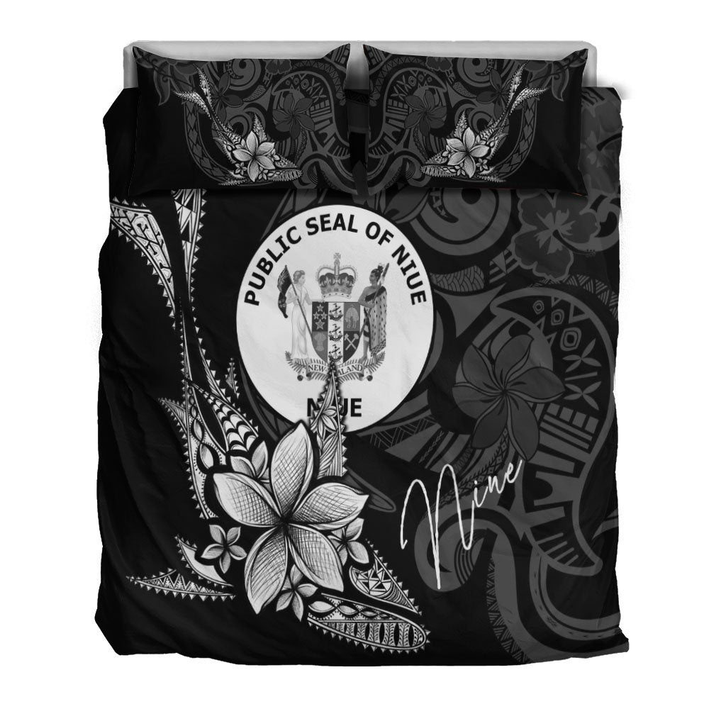 Niue Bedding Set - Fish With Plumeria Flowers Style - Vibe Hoodie Shop