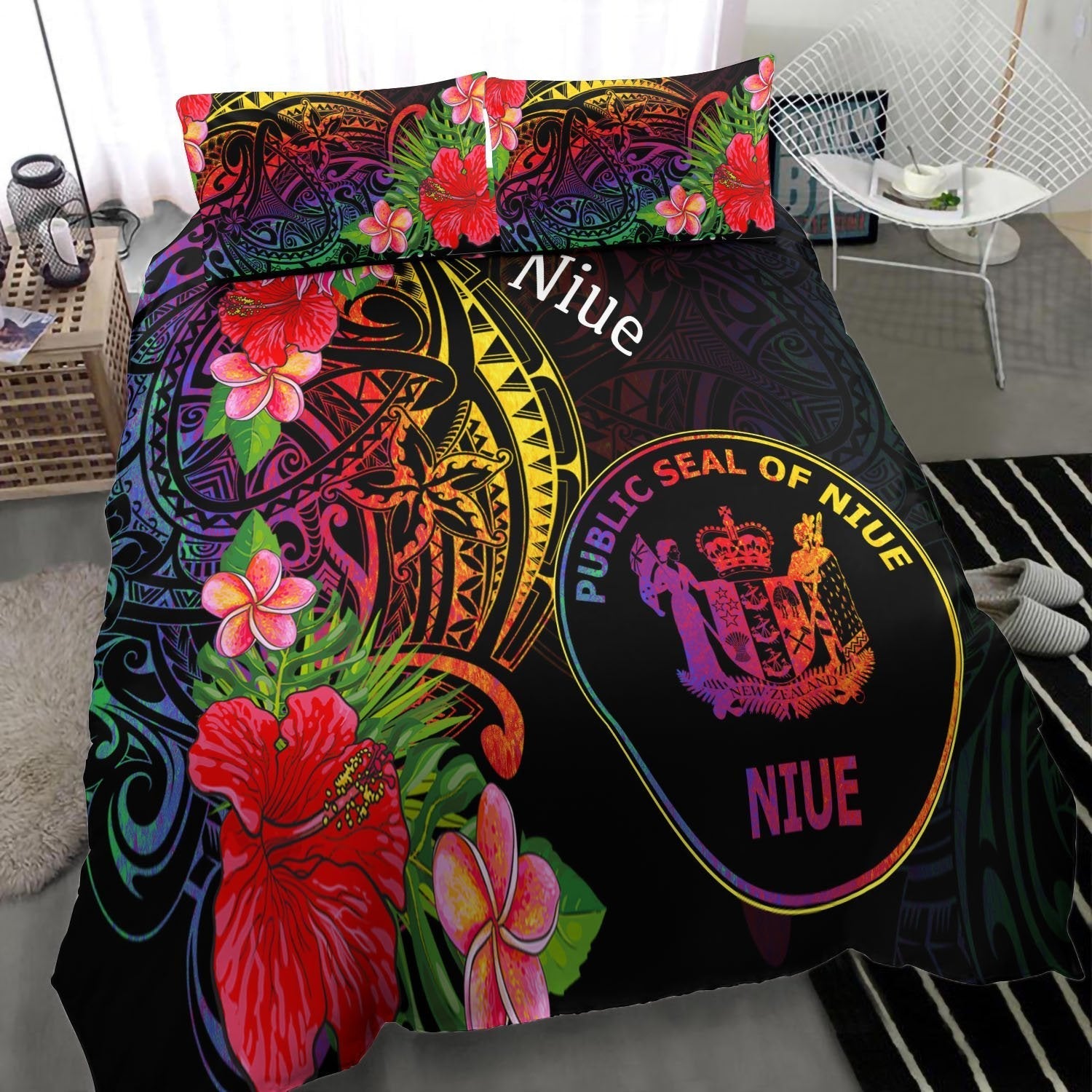Niue Bedding Set - Tropical Hippie Style - Vibe Hoodie Shop