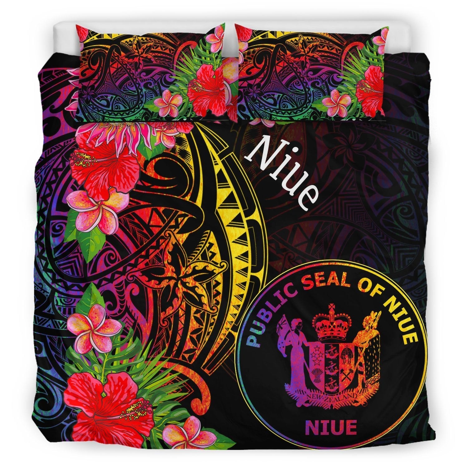 Niue Bedding Set - Tropical Hippie Style - Vibe Hoodie Shop