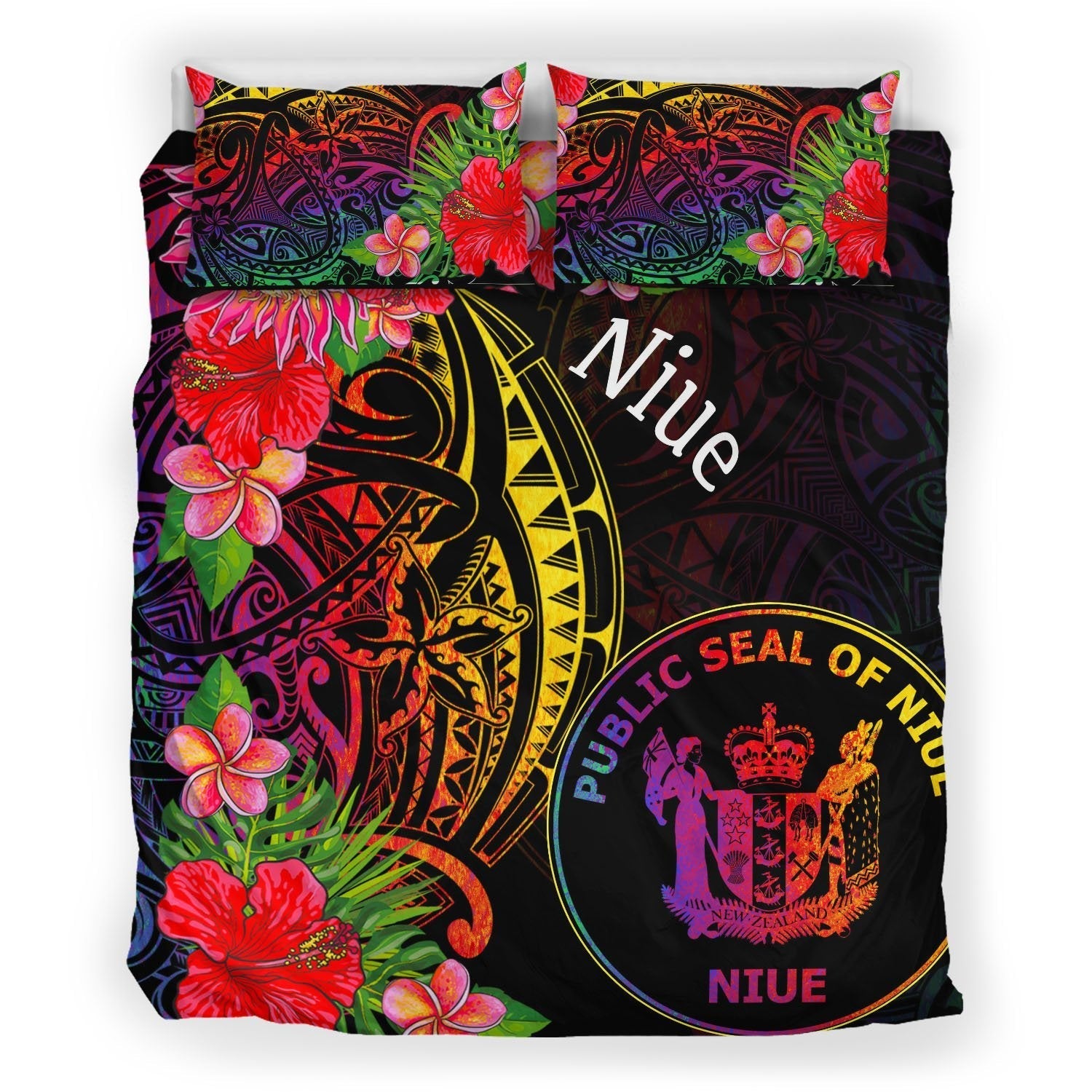 Niue Bedding Set - Tropical Hippie Style - Vibe Hoodie Shop