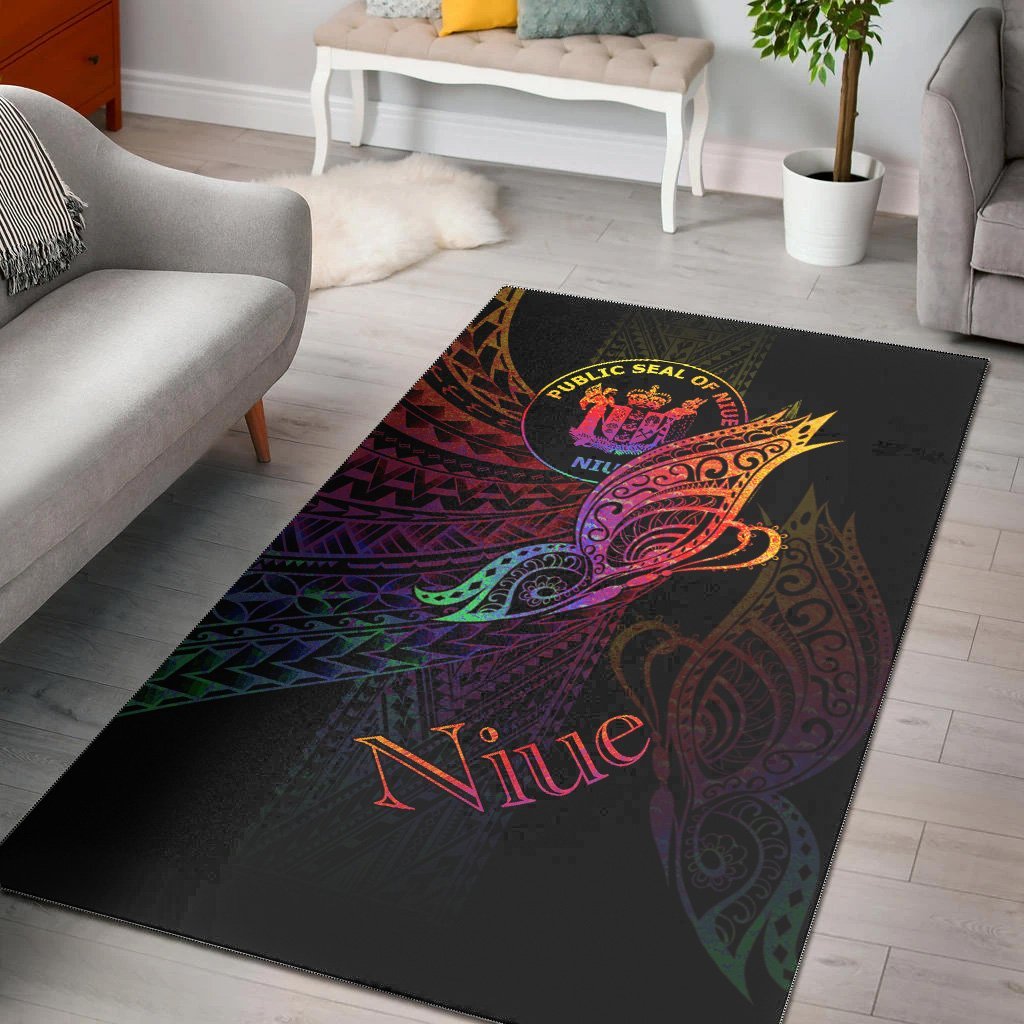 Niue Area Rug - Butterfly Polynesian Style - Vibe Hoodie Shop