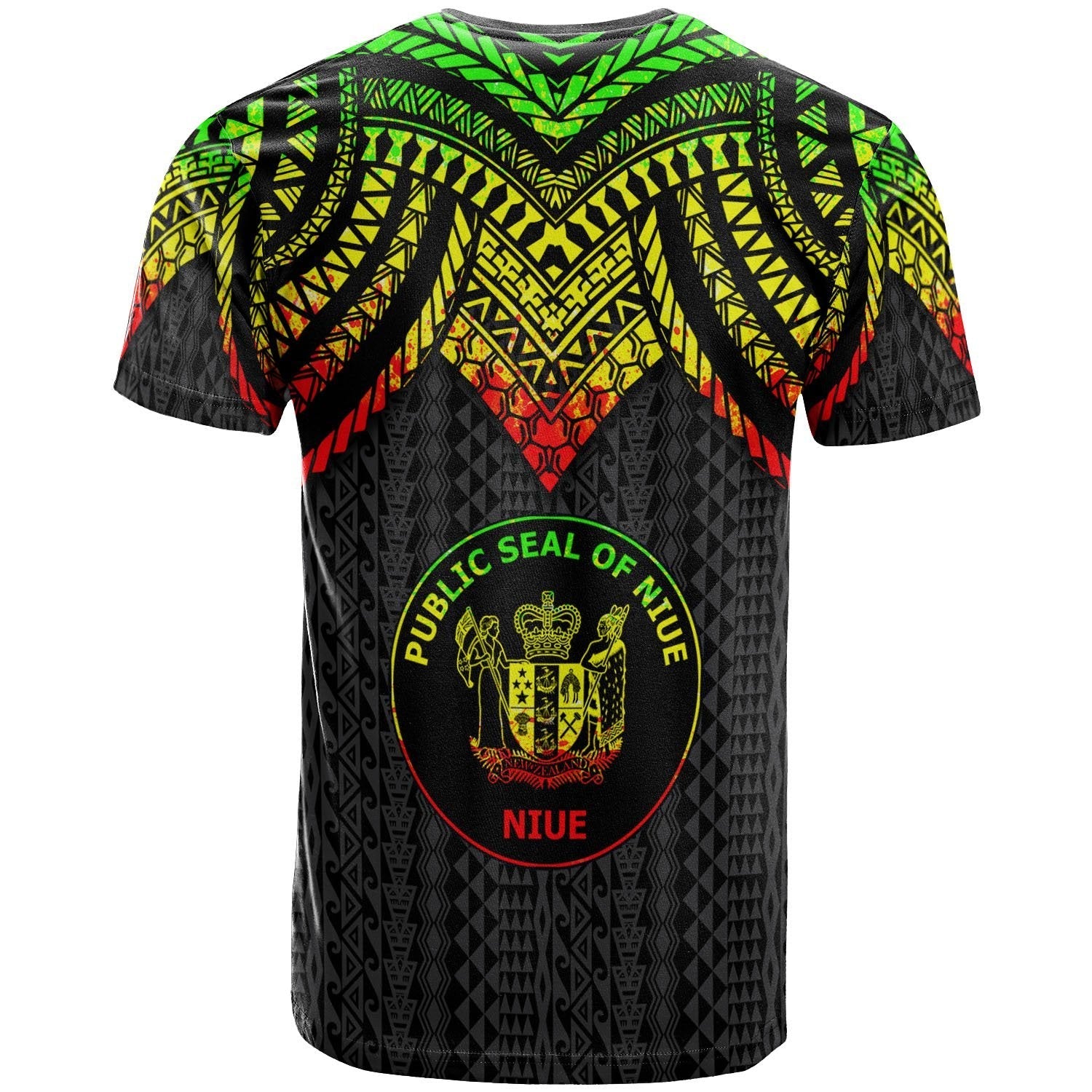 Vibe Hoodie Niue T shirt - Polynesian Armor Style Reagge - Vibe Hoodie Shop