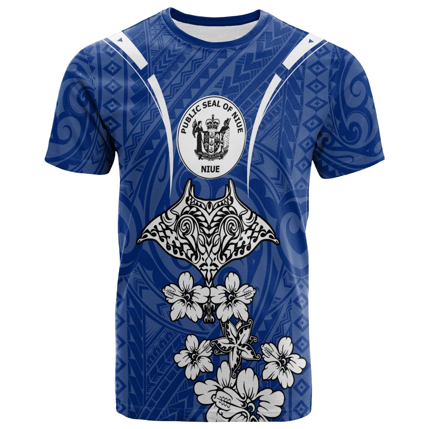 Niue T shirt - Ray Hibiscus - Vibe Hoodie Shop