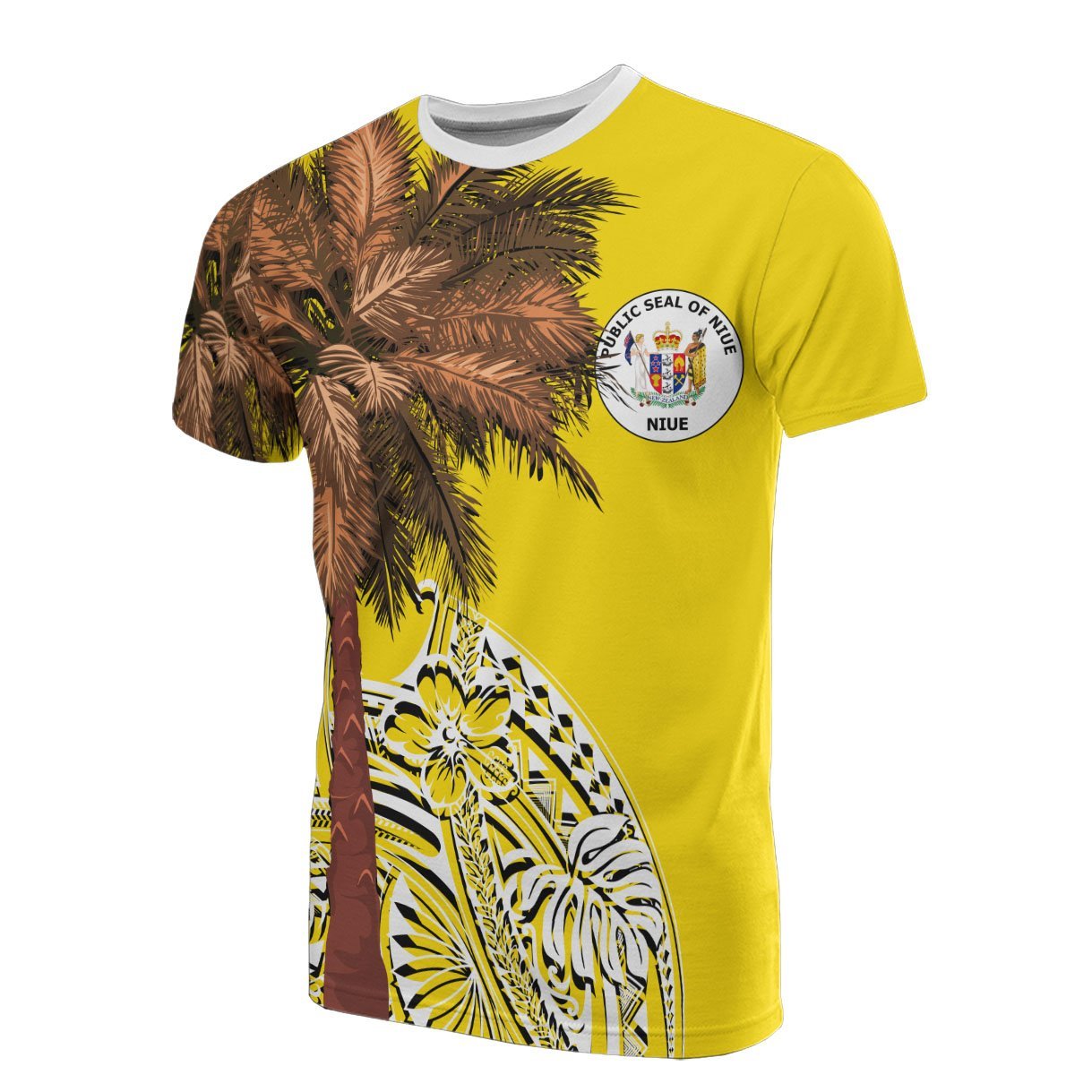 Vibe Hoodie Niue All T shirt - Polynesian Palm Tree Flag - Vibe Hoodie Shop