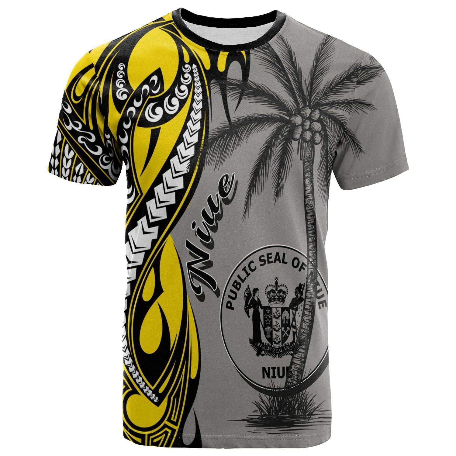 Niue T shirt - Classical Coconut Tree - Vibe Hoodie Shop