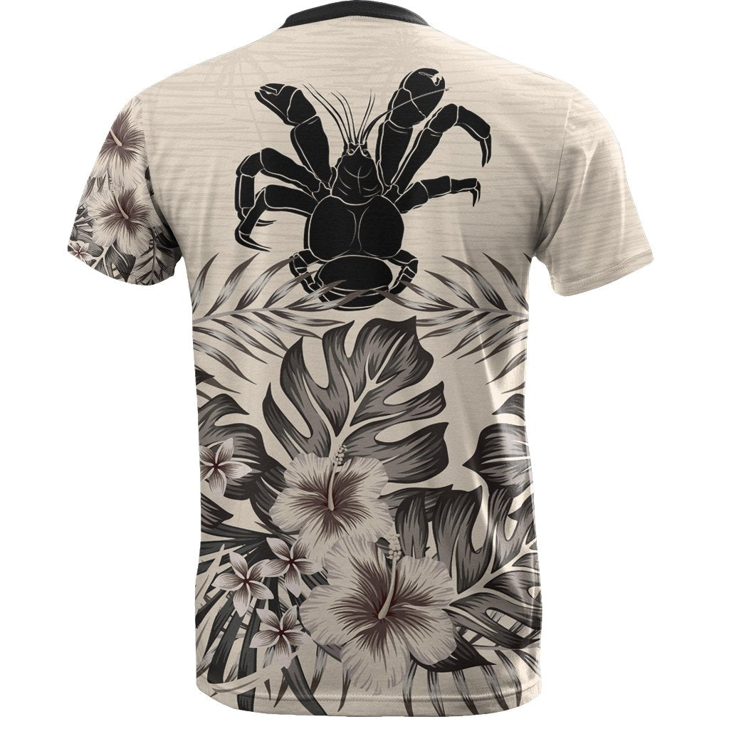 Niue T shirt The Beige Hibiscus - Vibe Hoodie Shop