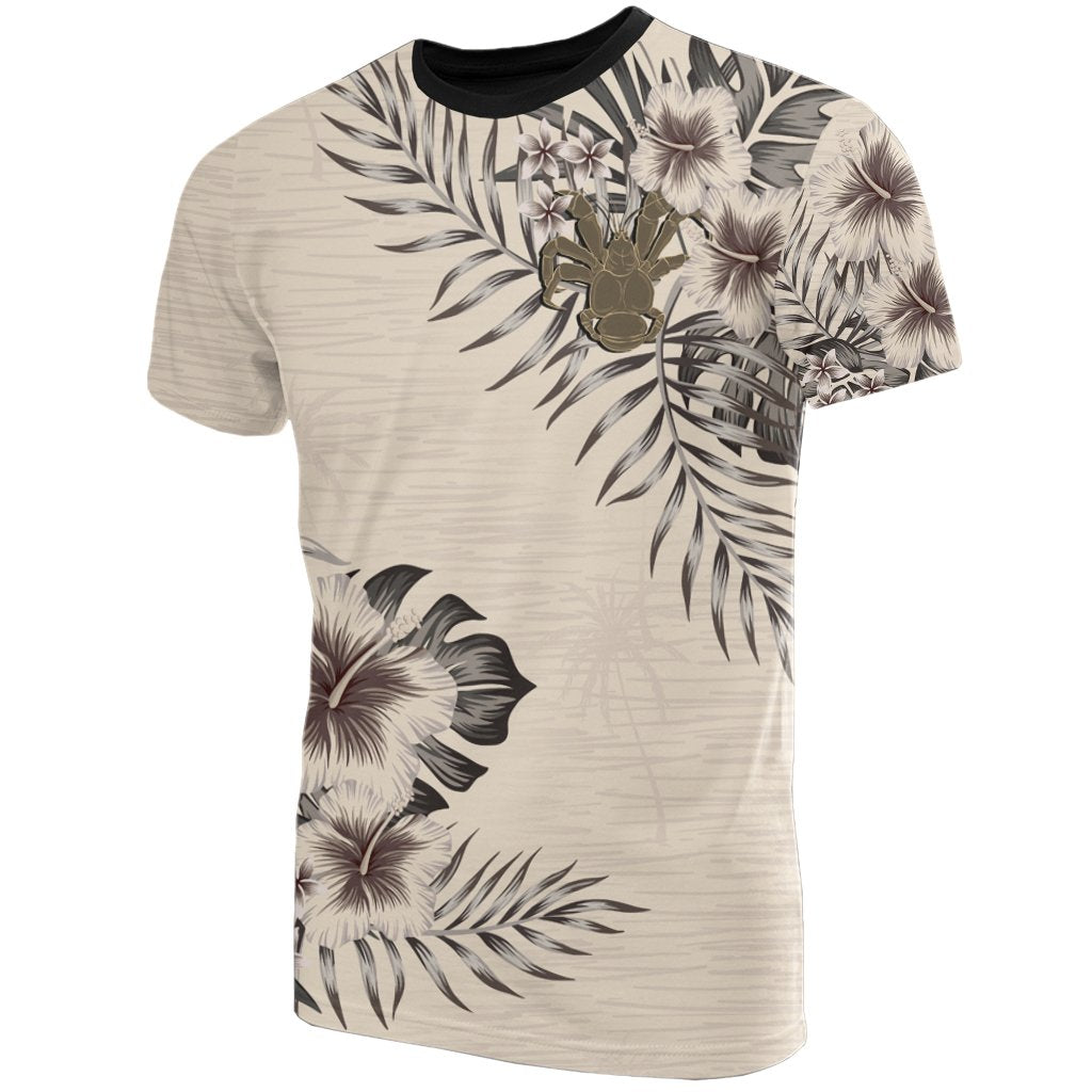 Niue T shirt The Beige Hibiscus - Vibe Hoodie Shop