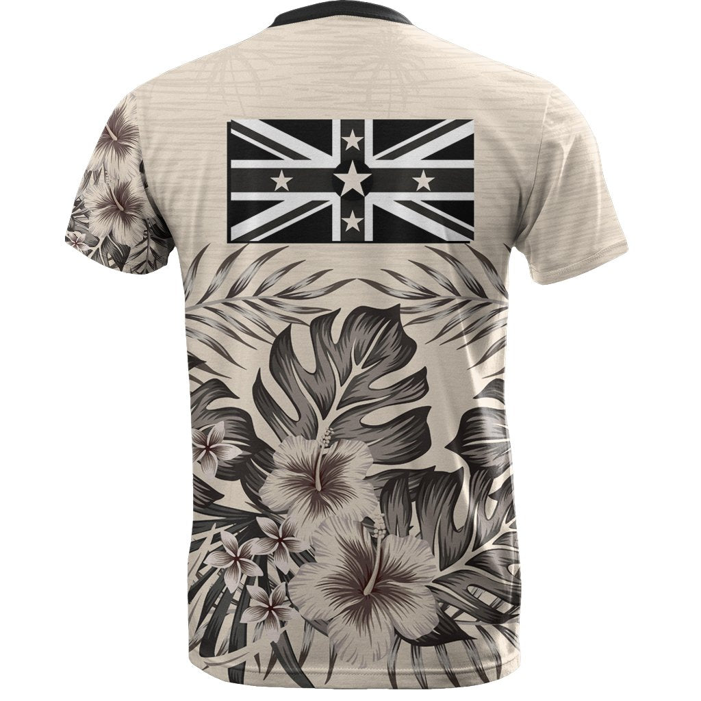 Niue T shirt The Beige Hibiscus - Vibe Hoodie Shop