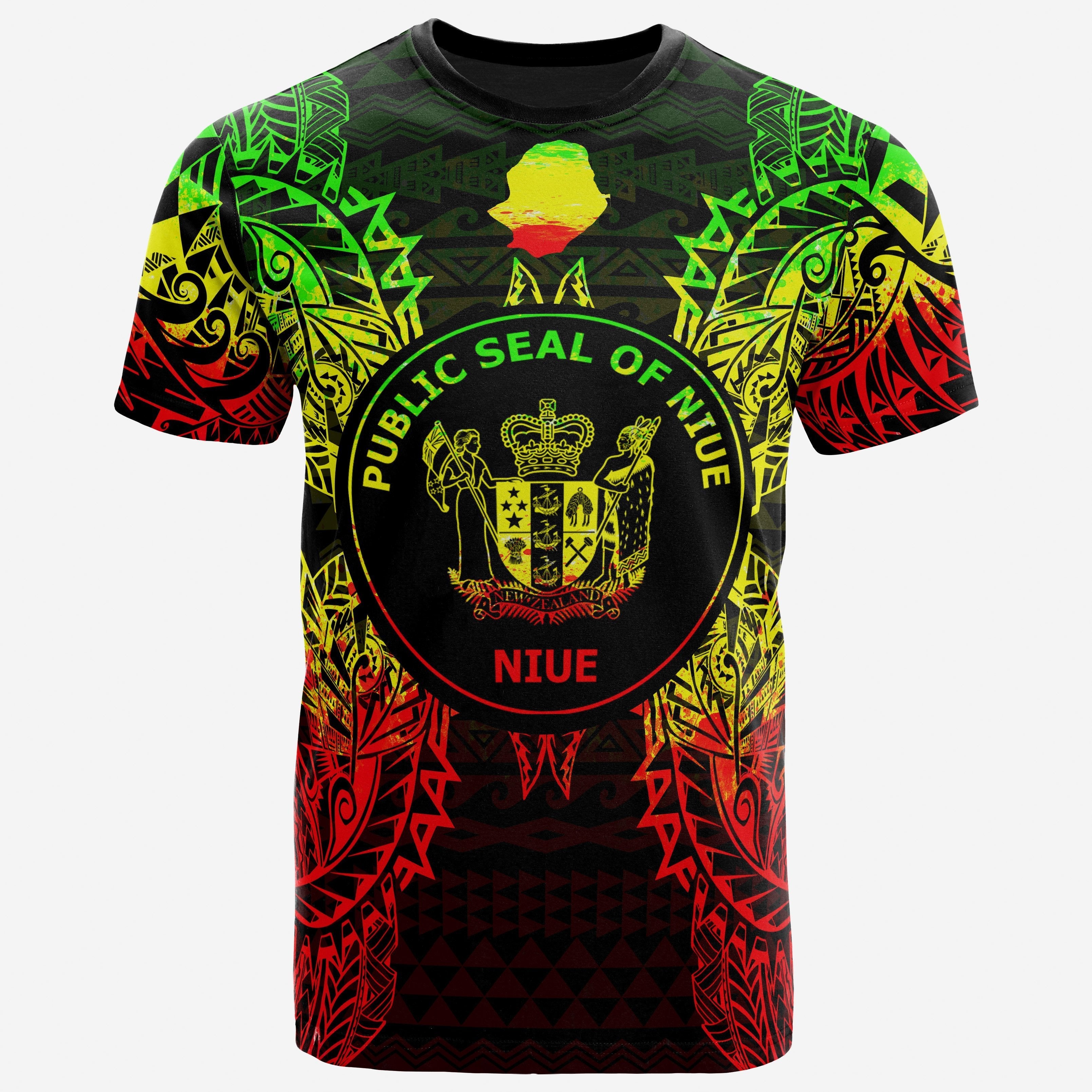 Vibe Hoodie Niue All T shirt - Niue Seal Map Polynesian Tattoo Reggae - Vibe Hoodie Shop