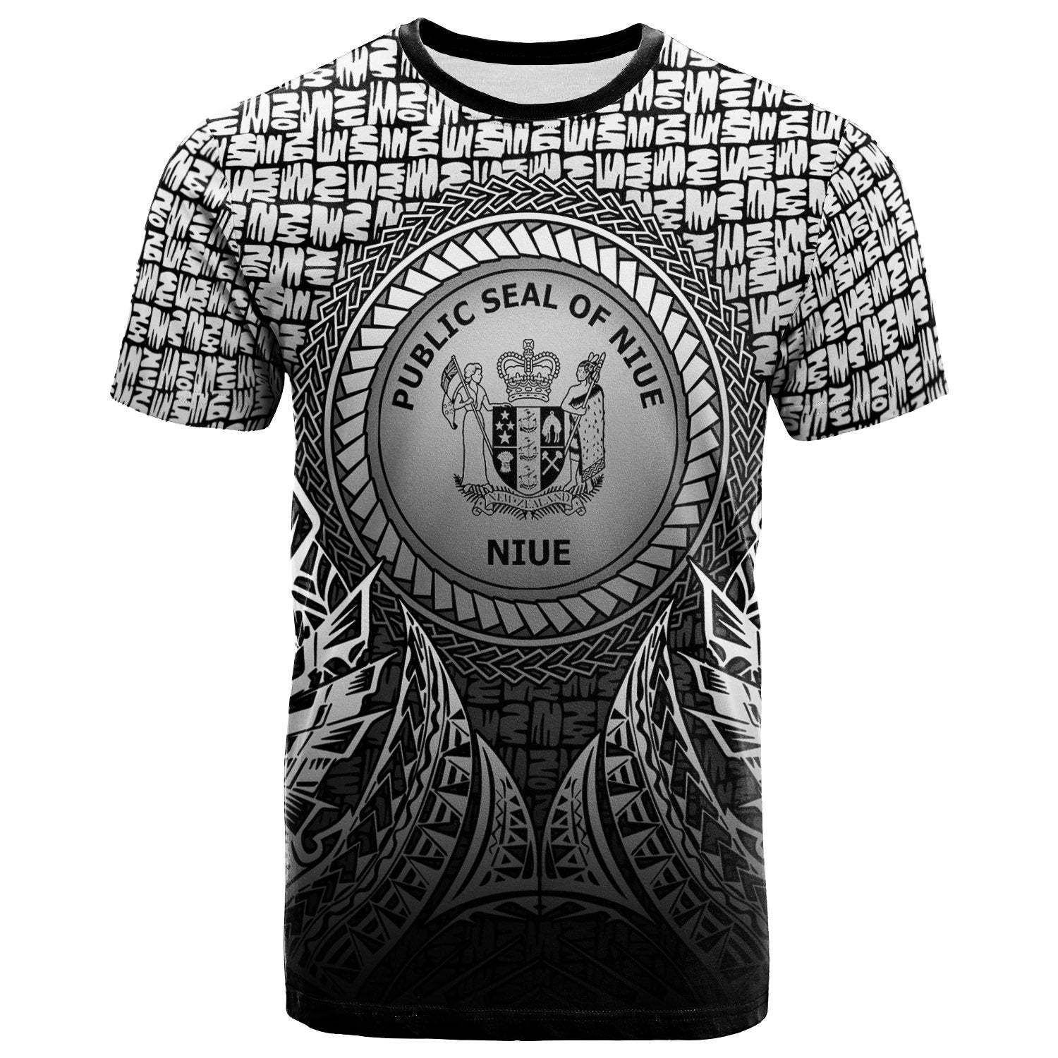 Vibe Hoodie Niue T shirt - Circle Pattern Black - Vibe Hoodie Shop