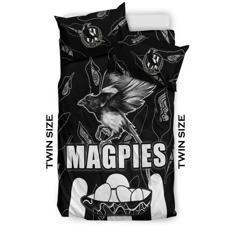 Collingwood Magpies Bedding Set Indigenous Guernsey No2 Version - Vibe Hoodie Shop