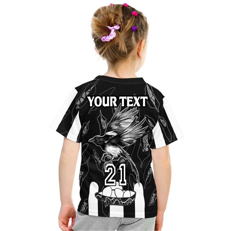 (Custom Personalised) Collingwood Magpies T Shirt Indigenous Guernsey No2 Version LT9 - Vibe Hoodie Shop