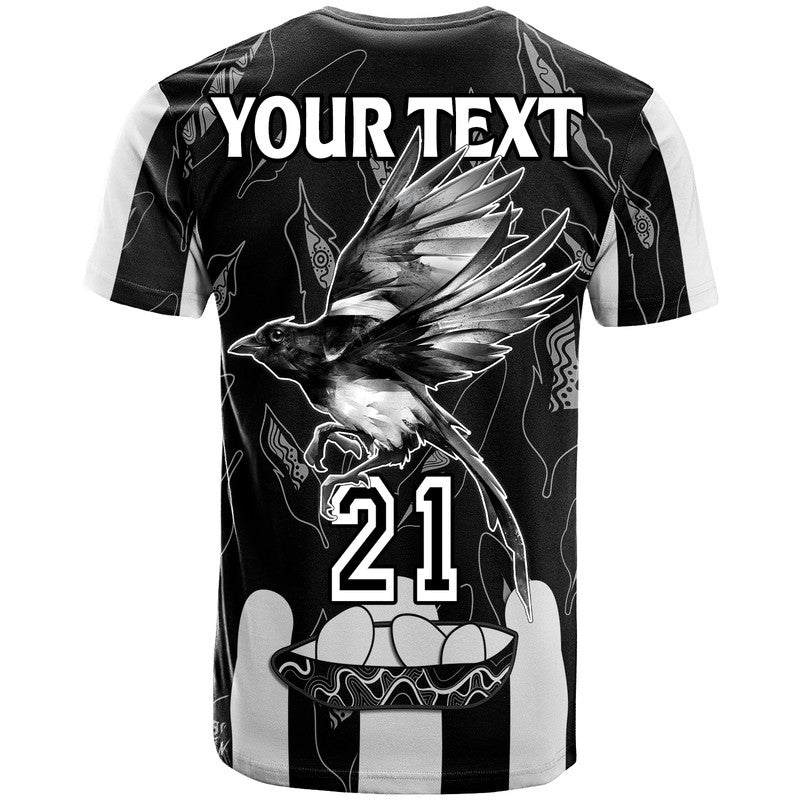 (Custom Personalised) Collingwood Magpies T Shirt Indigenous Guernsey No2 Version LT9 - Vibe Hoodie Shop