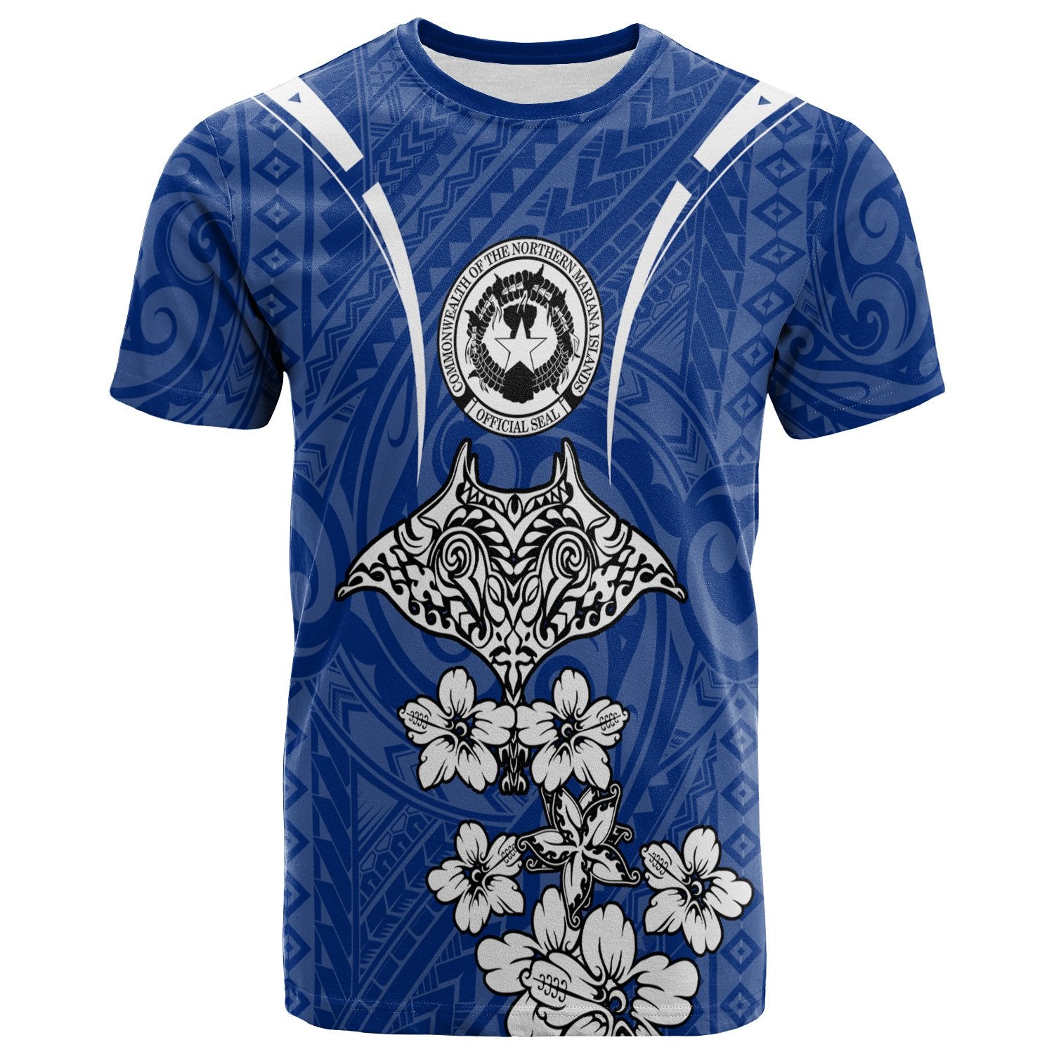 Northern Mariana Islands T shirt - Ray Hibiscus - Vibe Hoodie Shop
