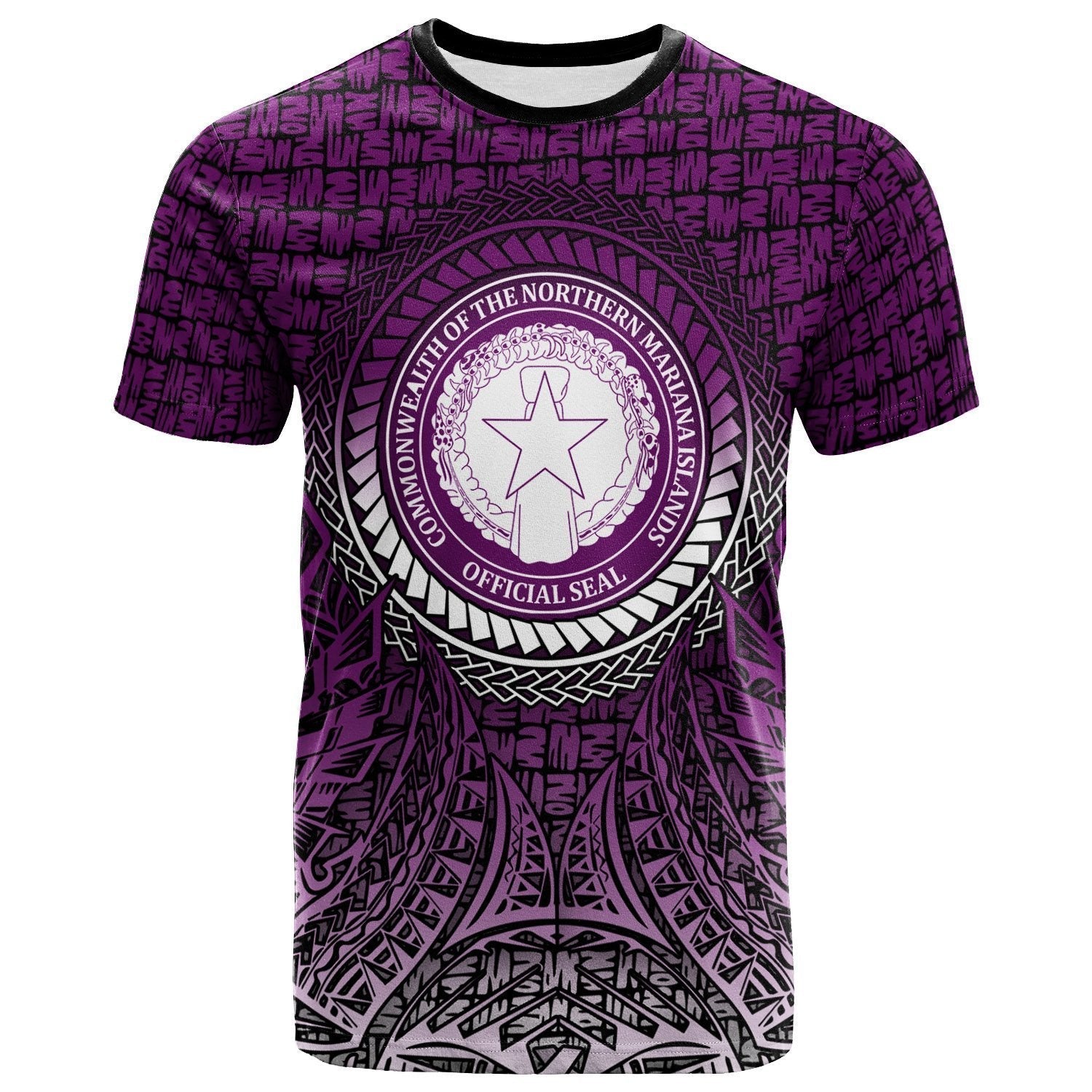 Northern Mariana Islands T shirt - Circle Pattern Purple - Vibe Hoodie Shop