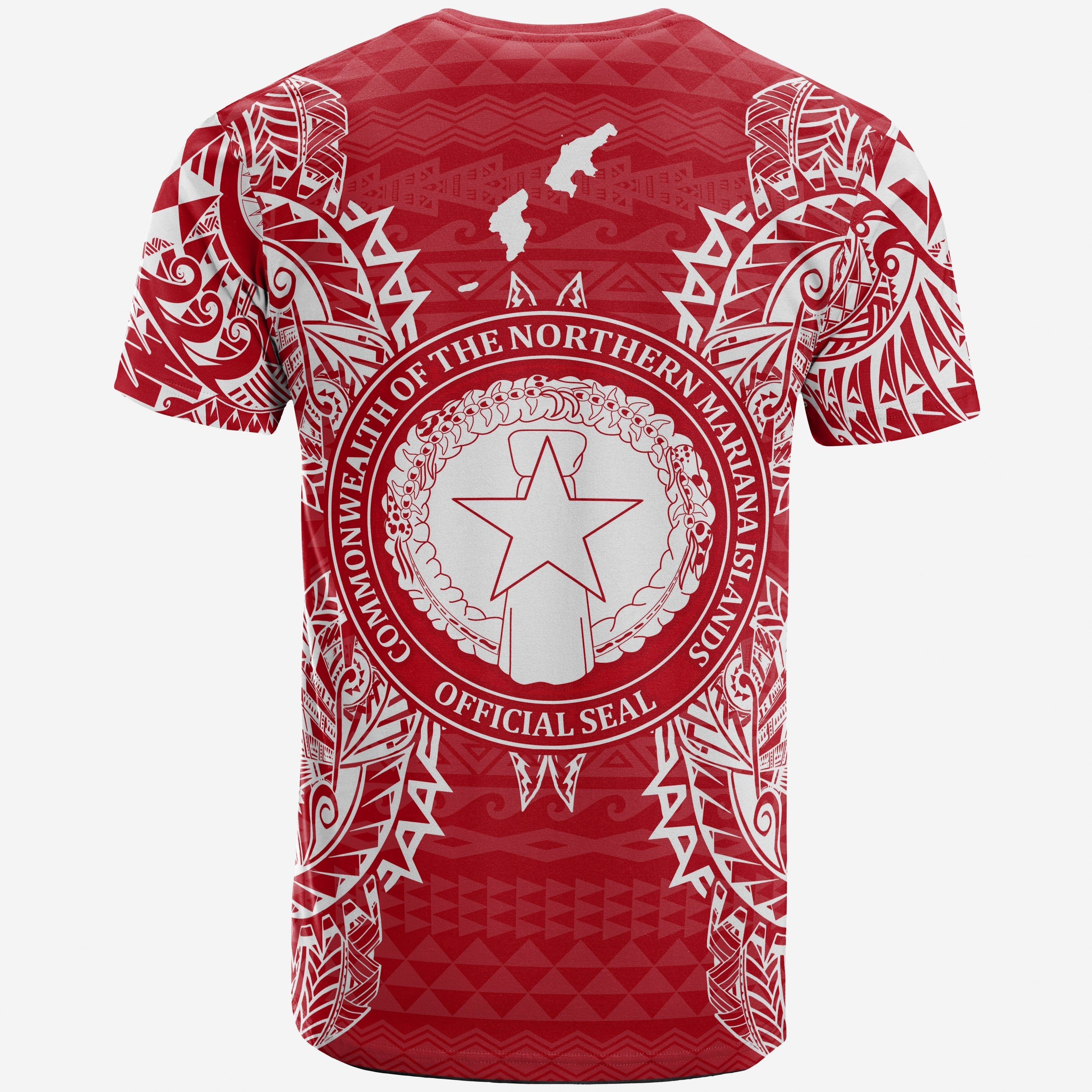 Vibe Hoodie Northern Mariana Islands All T shirt - Northern Mariana Islands Seal Map Polynesian Tattoo Red White - Vibe Hoodie Shop