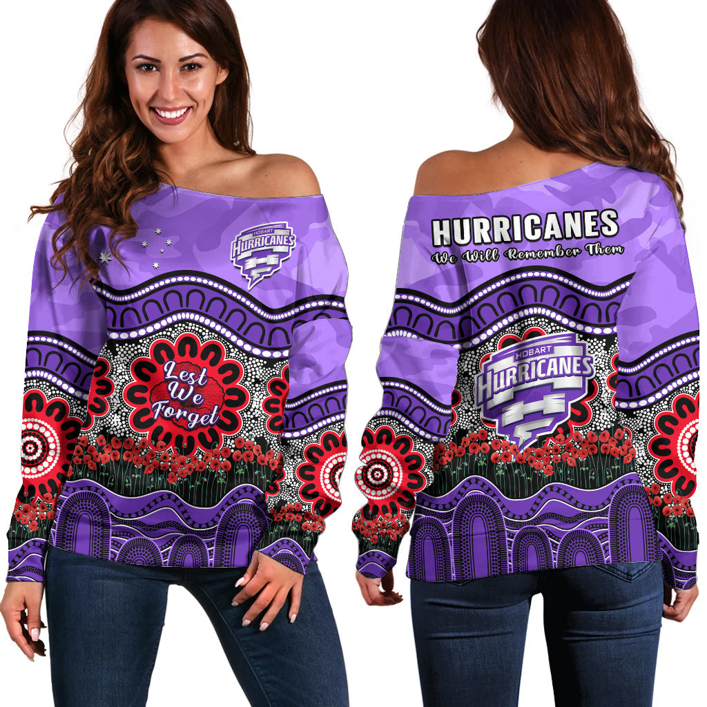 Hurricanes Cricket ANZAC Women Casual Shirt Hobart Poppy Aboriginal Camouflage - Vibe Hoodie Shop