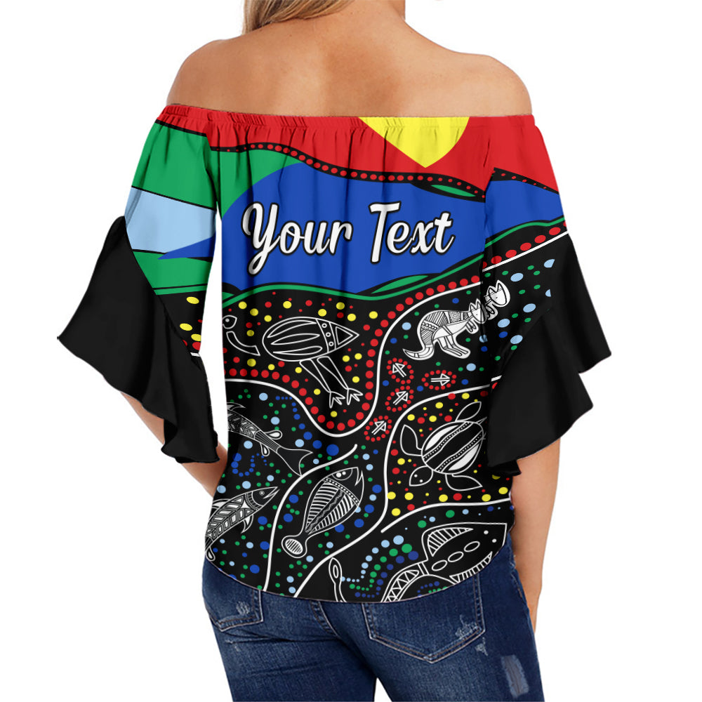 (Custom Personalised) NAIDOC Week 2022 Off Shoulder Sweater National Aborigines And Torres Strait Islander Animals Aboriginal - Vibe Hoodie Shop