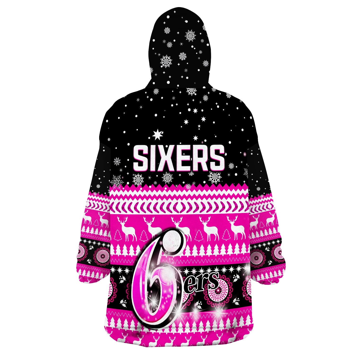 Sydney Sixers Cricket Wearable Blanket Hoodie Christmas Aboriginal - Vibe Hoodie Shop