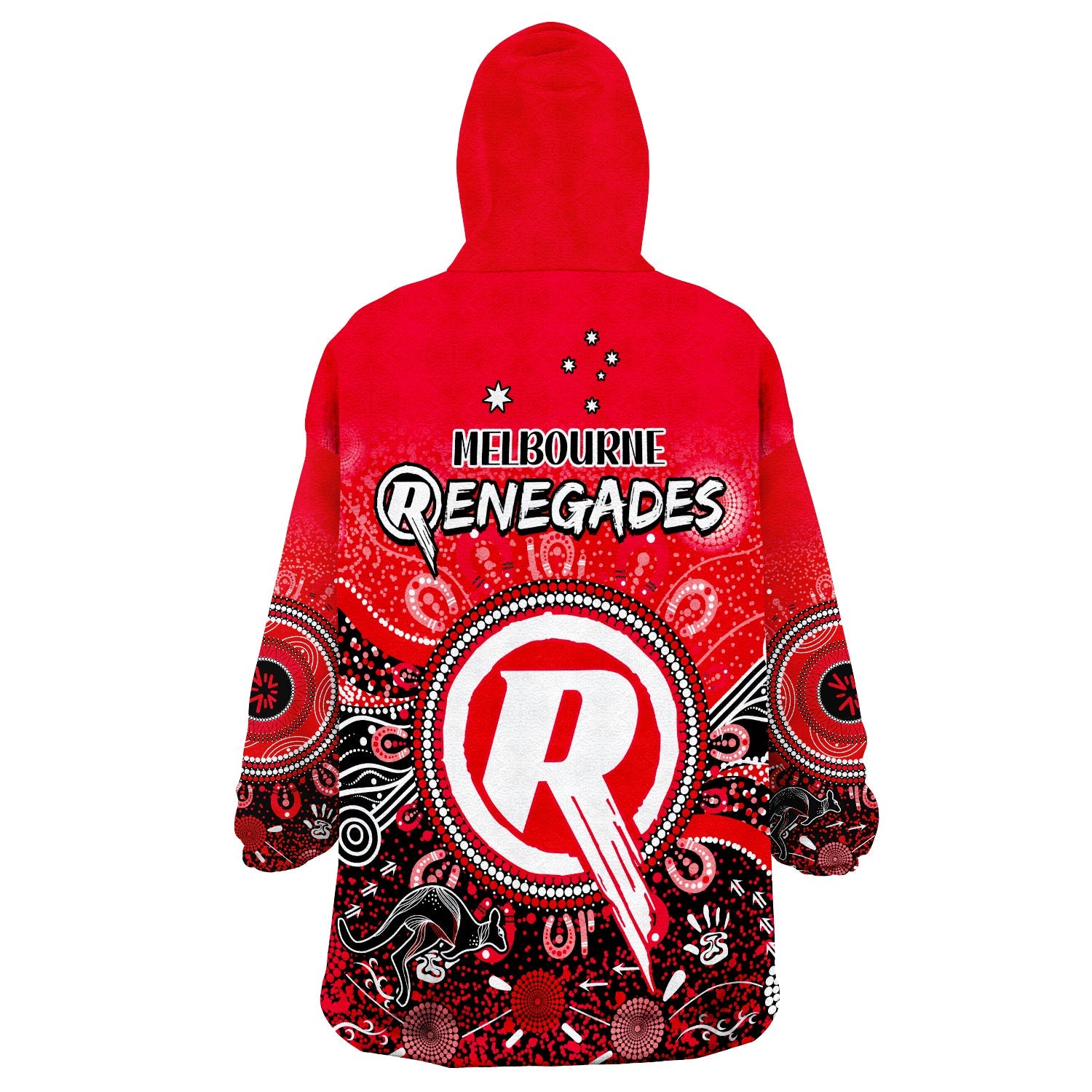 Melbourne Renegades Wearable Blanket Hoodie Cricket Aboriginal - Vibe Hoodie Shop