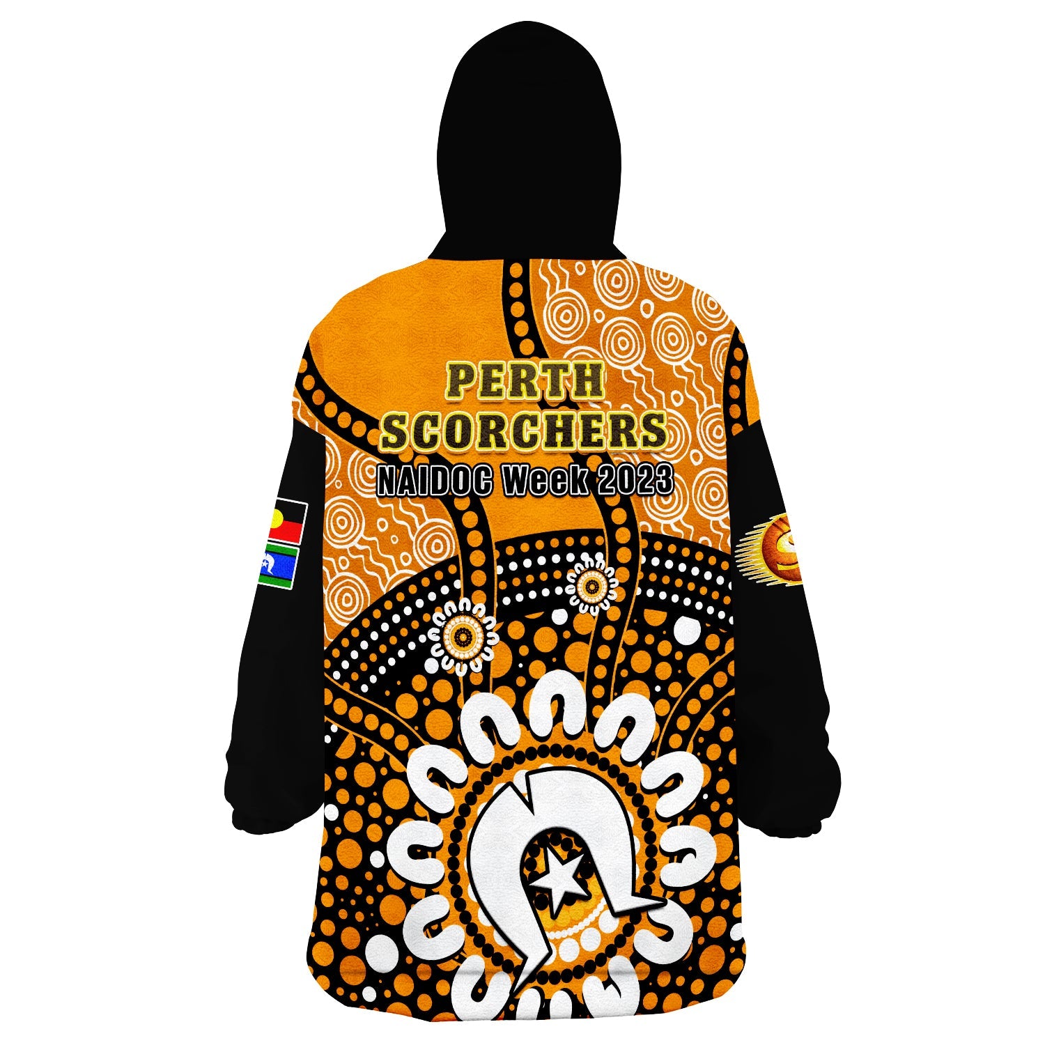 Perth Scorchers NAIDOC 2023 Wearable Blanket Hoodie Indigenous For Our Elders - Vibe Hoodie Shop