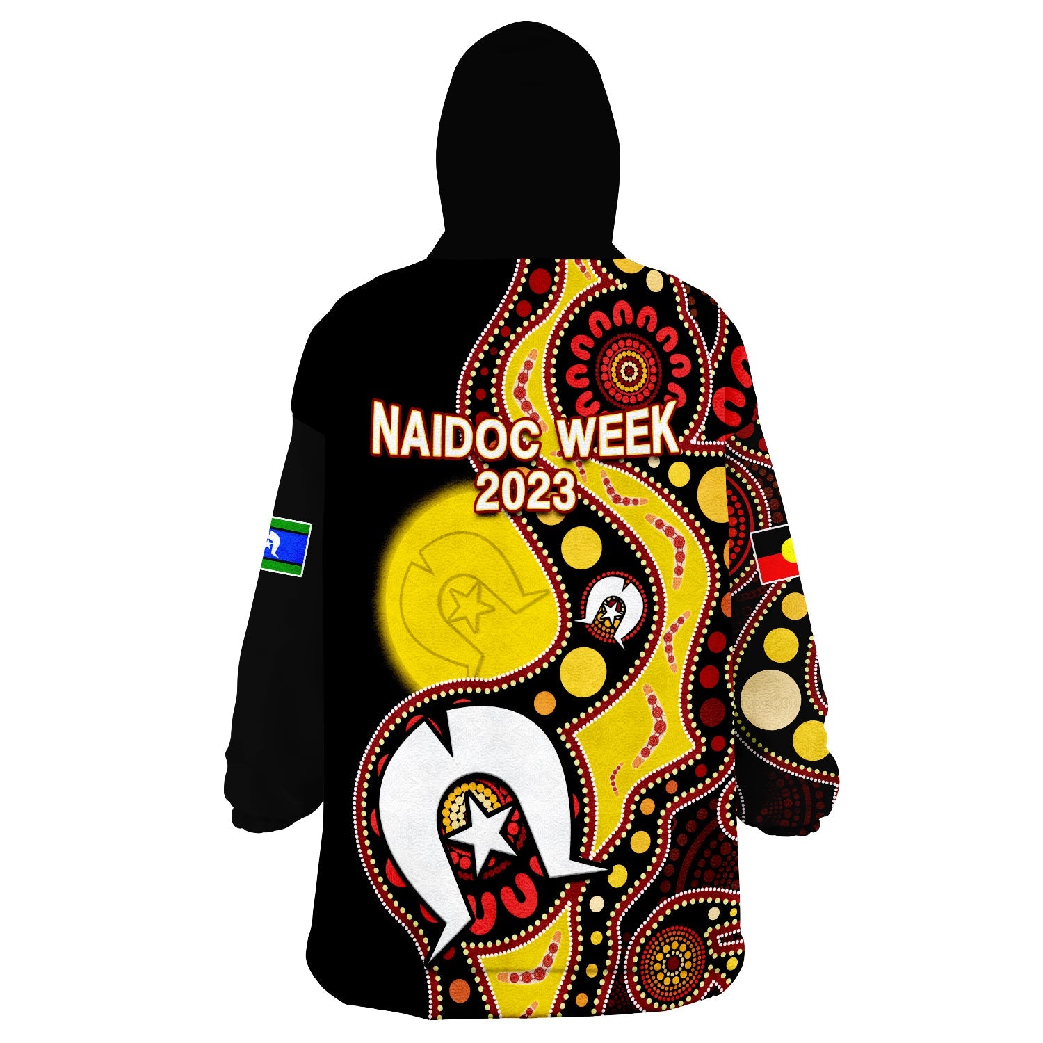 Australia NAIDOC Week 2023 Wearable Blanket Hoodie Indigenous For Our Elders - Vibe Hoodie Shop