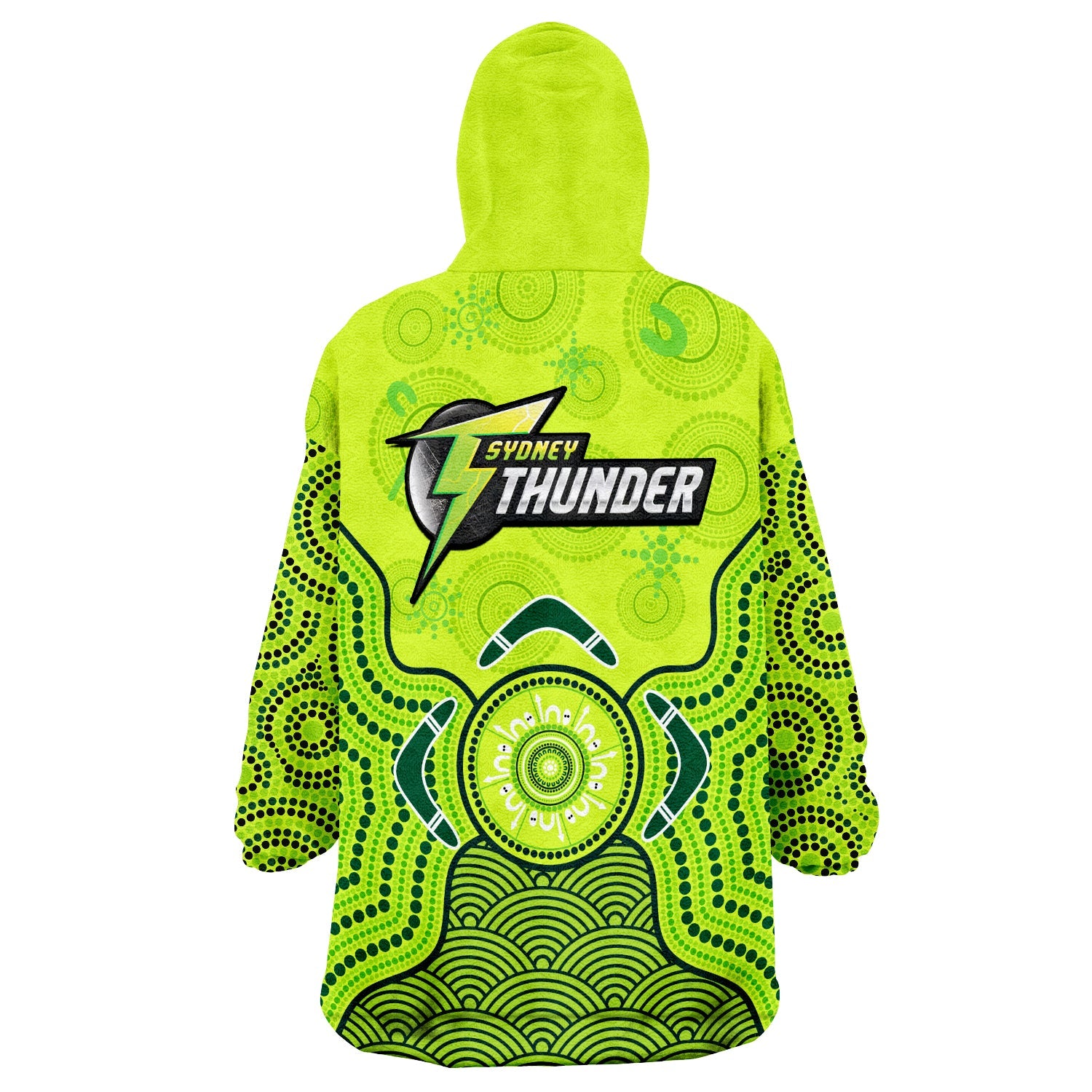 Thunder Cricket Wearable Blanket Hoodie Sydney Indigenous Artsy - Vibe Hoodie Shop