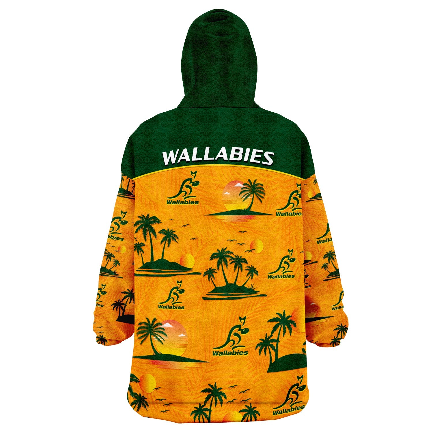 Wallabies Australian Rugby Wearable Blanket Hoodie Hawaii Style - Vibe Hoodie Shop